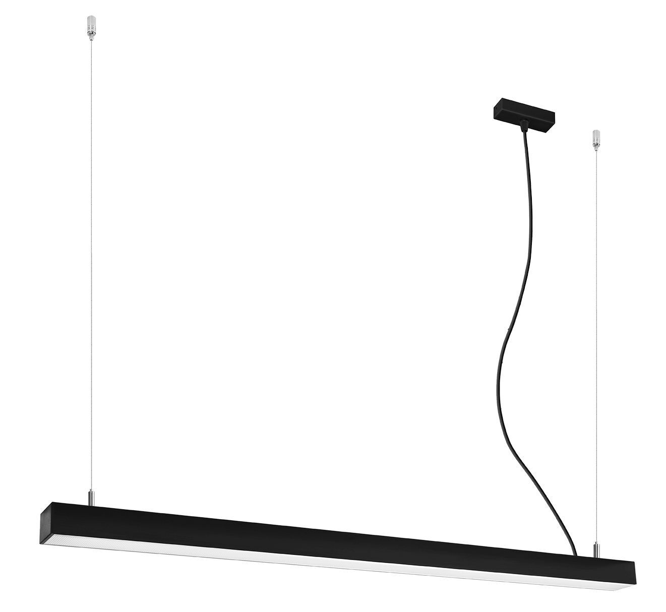 LED Hängelampe Schwarz 118 cm 3000 K Metall schmal