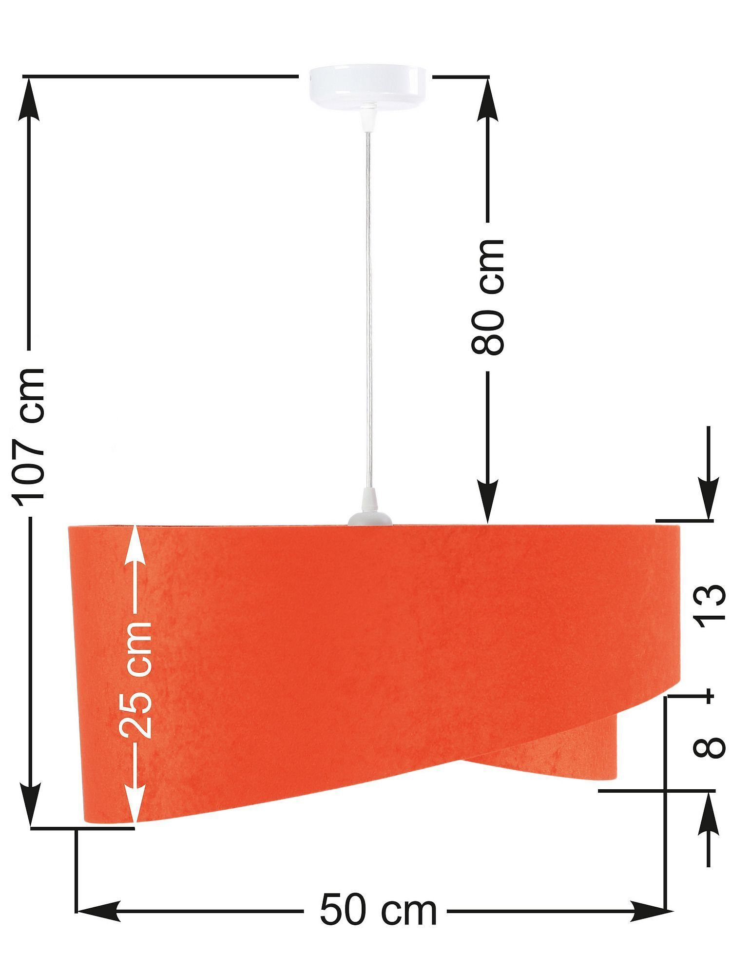 Wohnzimmer Hängelampe Orange Bunt Stoff rund Ø50cm Diagramm, Handlung