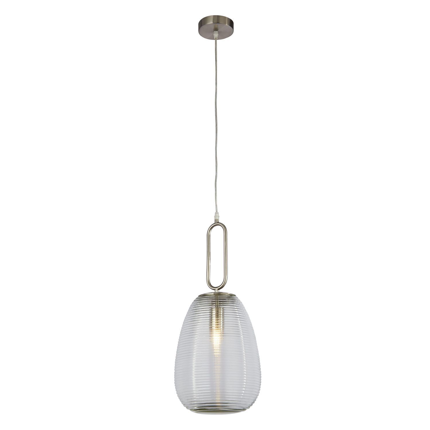 Pendelleuchte Glas Metall Ø 24 cm H: 1,3 m verstellbar E27