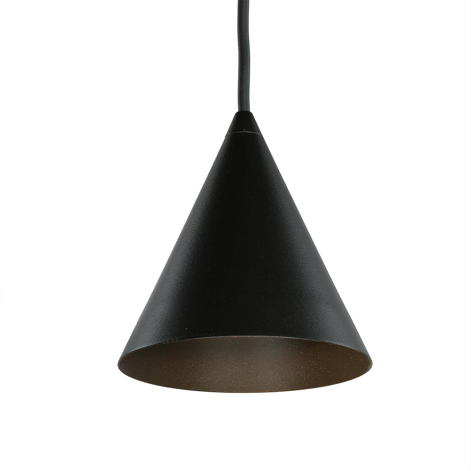 Runde Pendelleuchte Schwarz Ø11 cm GU10 Metall Modern Lampe, Lampenschirm