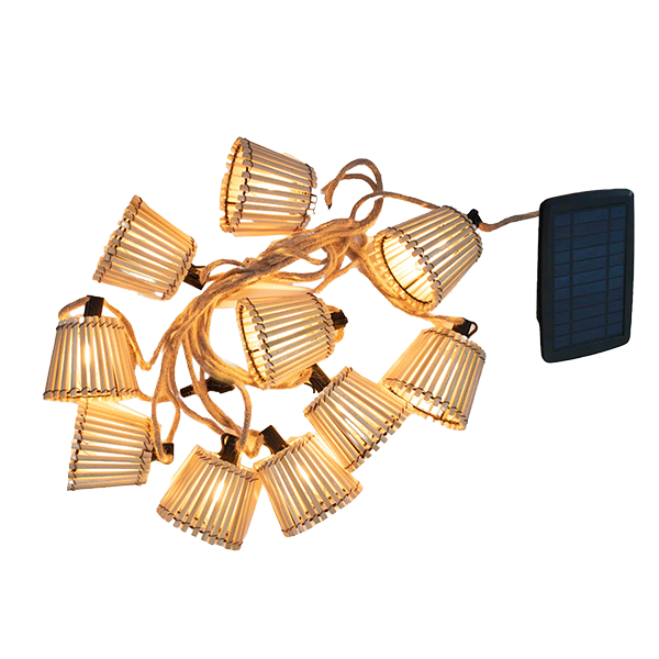 Lichterkette, LED, Solar, Garten, Glühbirnen-Lichterkette