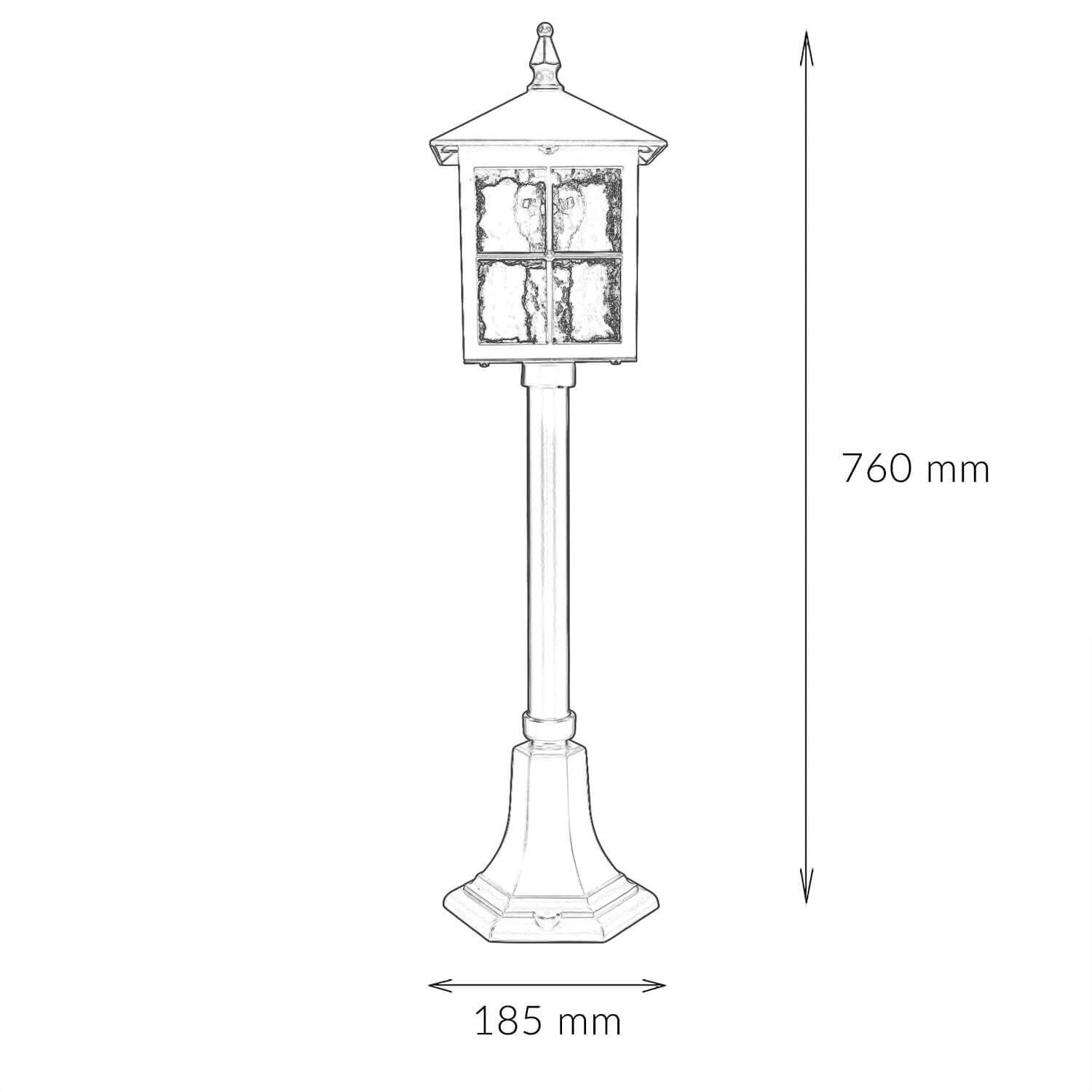 Außenleuchte BAARLE 76cm Schwarz IP43 Aluminium