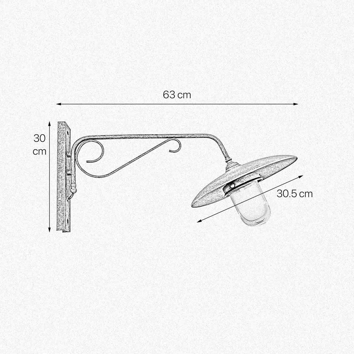 Wandleuchte außen IP44 Messing E27 in Bronze Antik matt