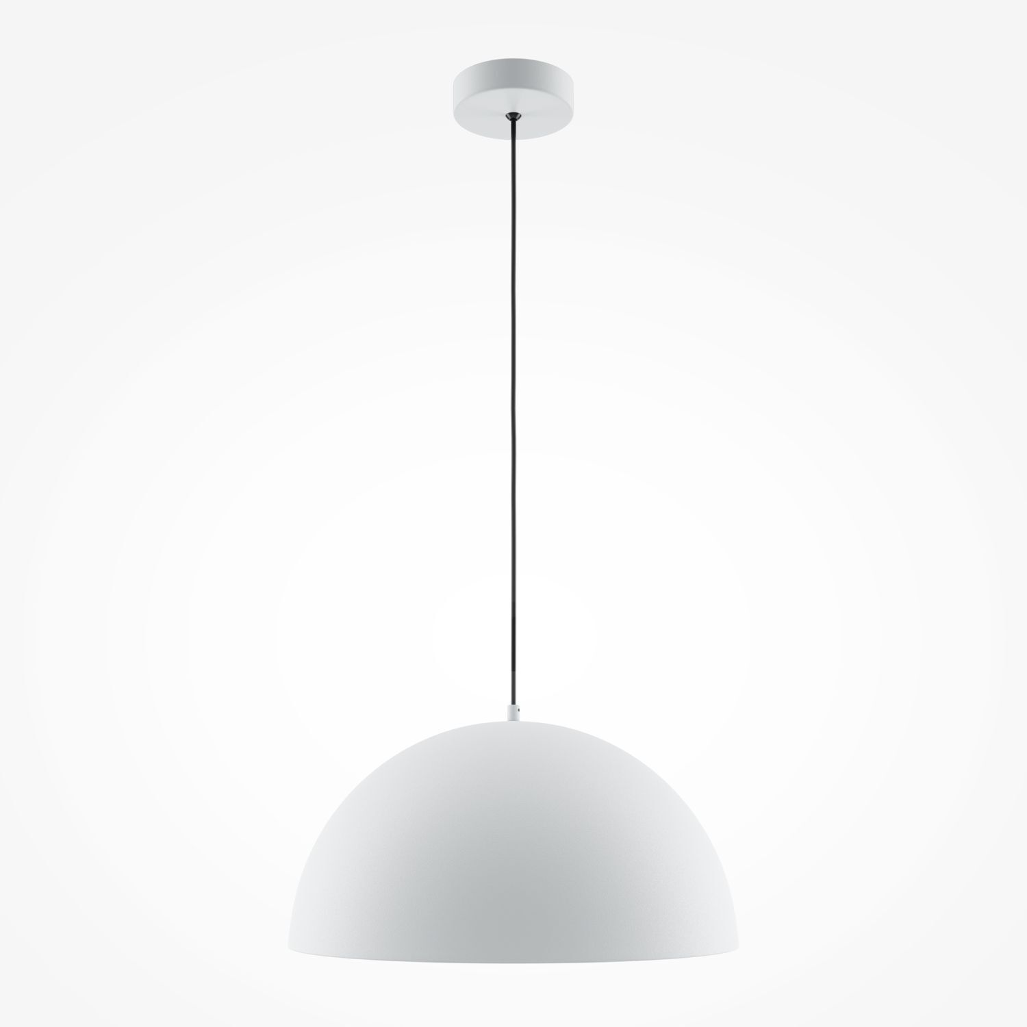 Hängeleuchte Metall rund D: 35 cm H: max. 320 cm Weiß
