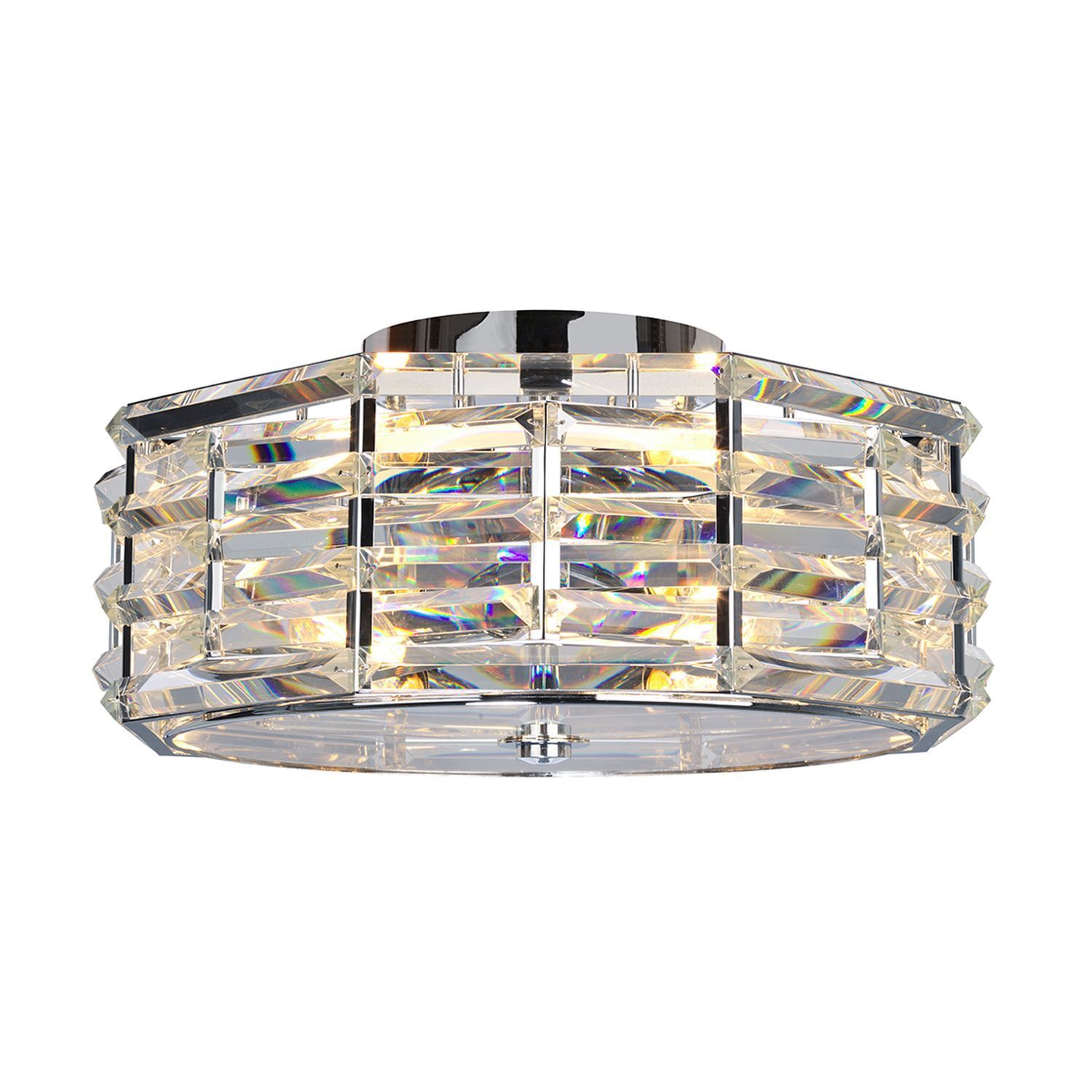 Deckenlampe Kristall Metall rund Ø48cm E27 BERSIVA