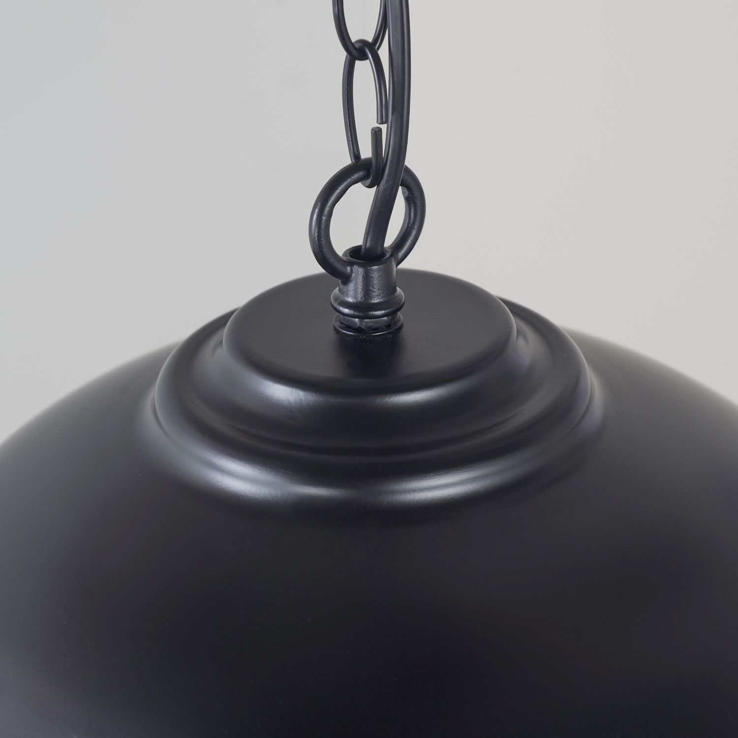 Hängelampe Metall D: 34,5 cm in Schwarz Gold Retro Design E27
