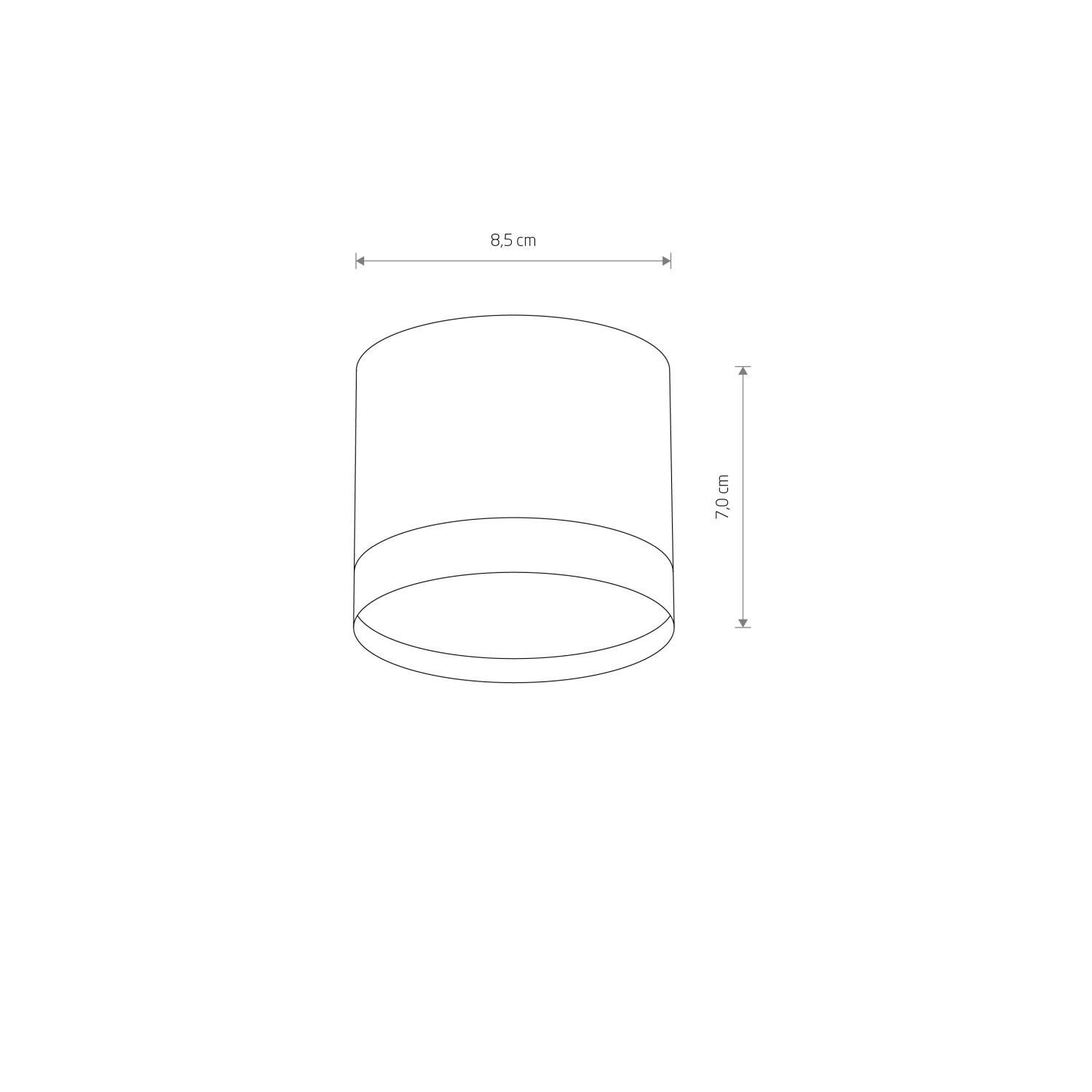 Kleiner Deckenspot Schwarz GX53 Ø 8,5 cm Aluminium Modern