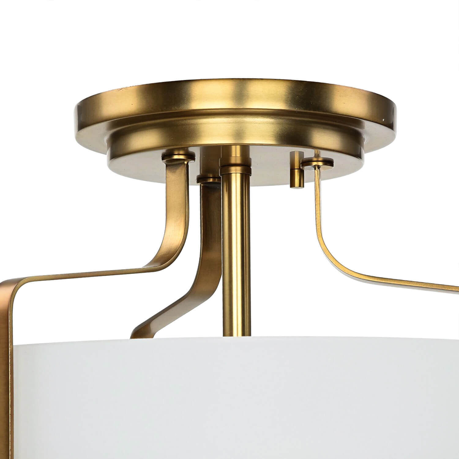 Deckenlampe Weiß Messing antik Jugendstil blendarm Lampe