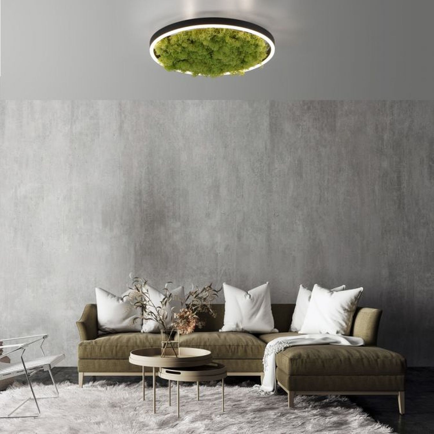 LED Deckenlampe Moos Schwarz 3000 K 2650 lm dimmbar