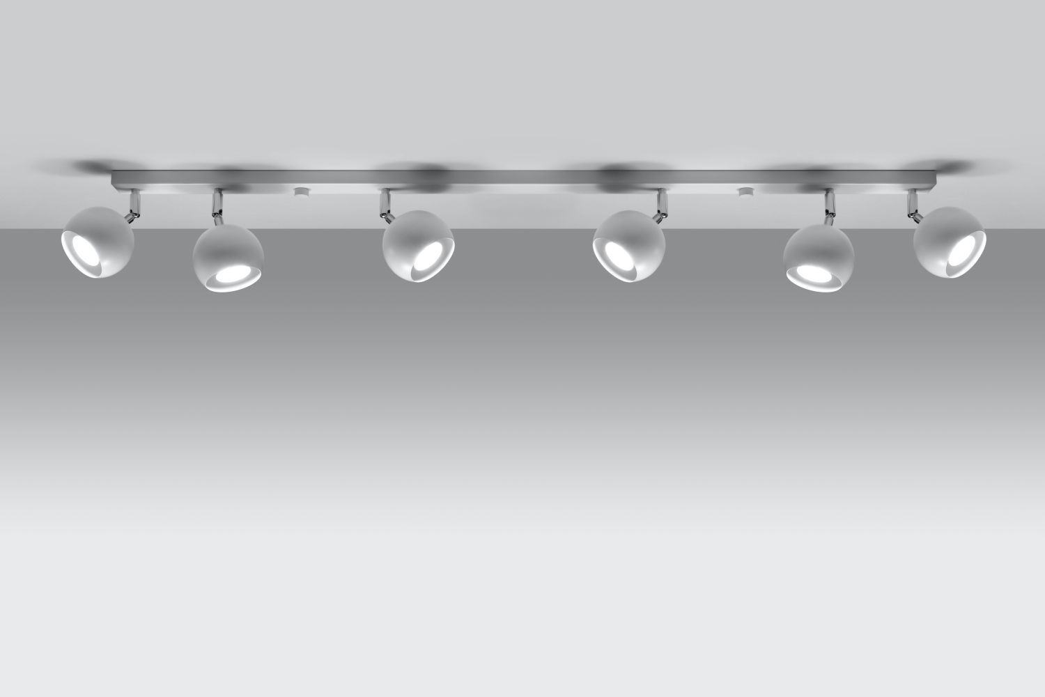 Große Deckenlampe Weiß 120 cm lang 6x GU10