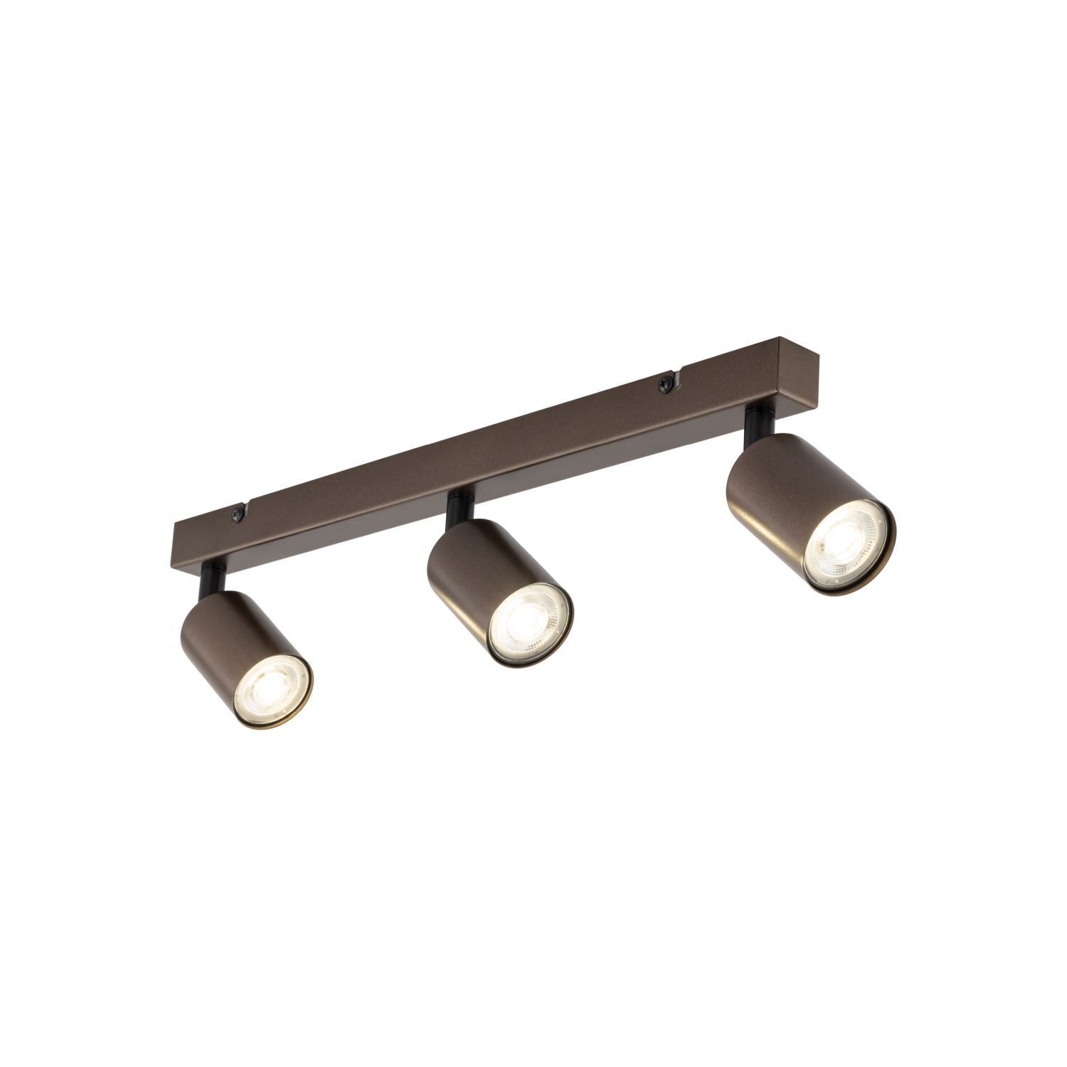 Deckenleuchte 3-flammig Metall Braun 60 cm GU10 verstellbar Beleuchtung, Leuchte, Lampe