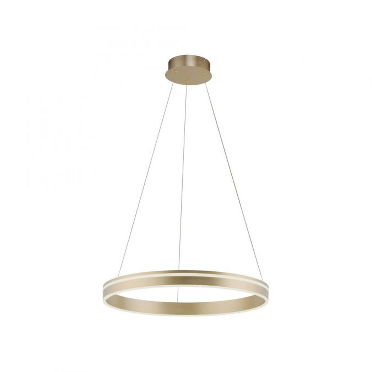 LED Hängelampe Ring Ø59 cm 4550 lm dimmbar in Messing