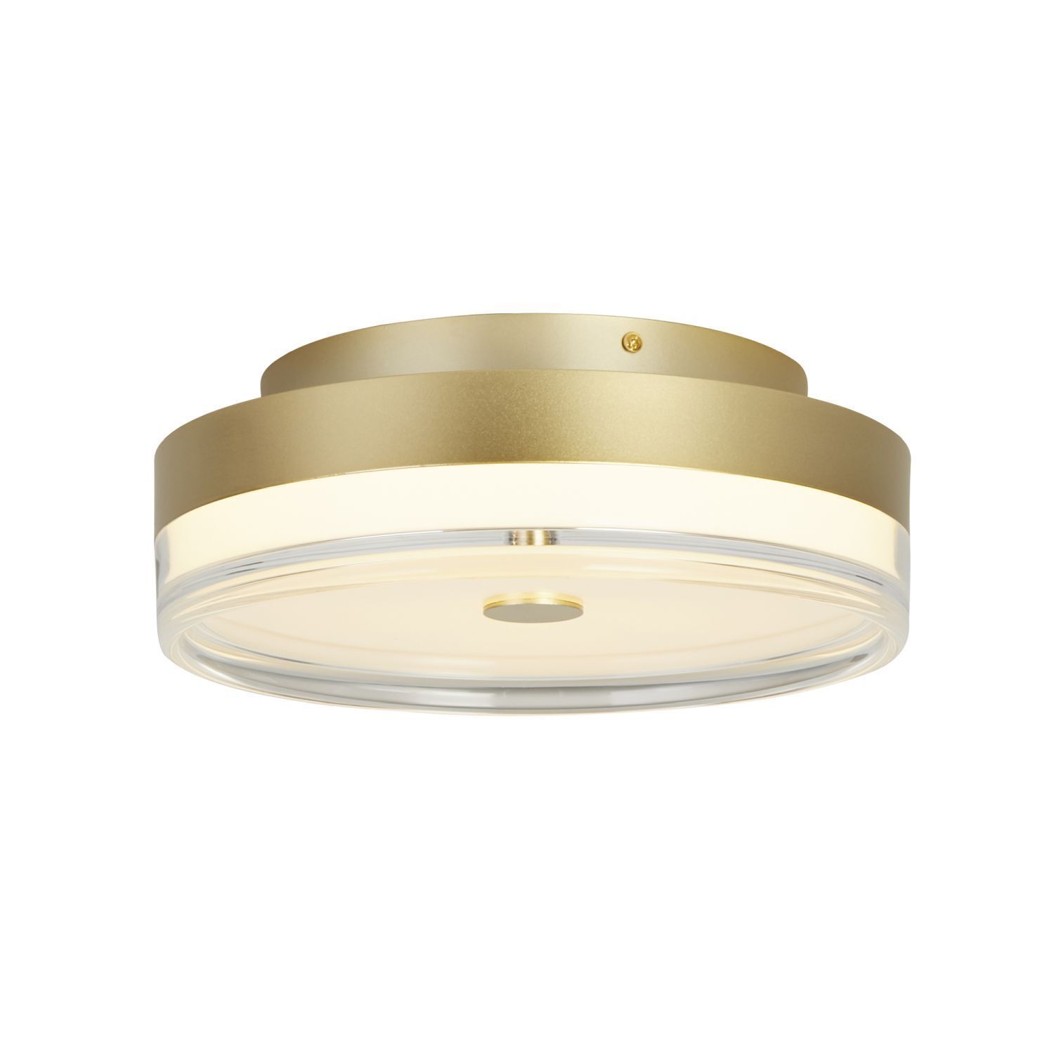 Runde LED Deckenlampe in Gold Metall Ø30 cm 3000 K 21 W