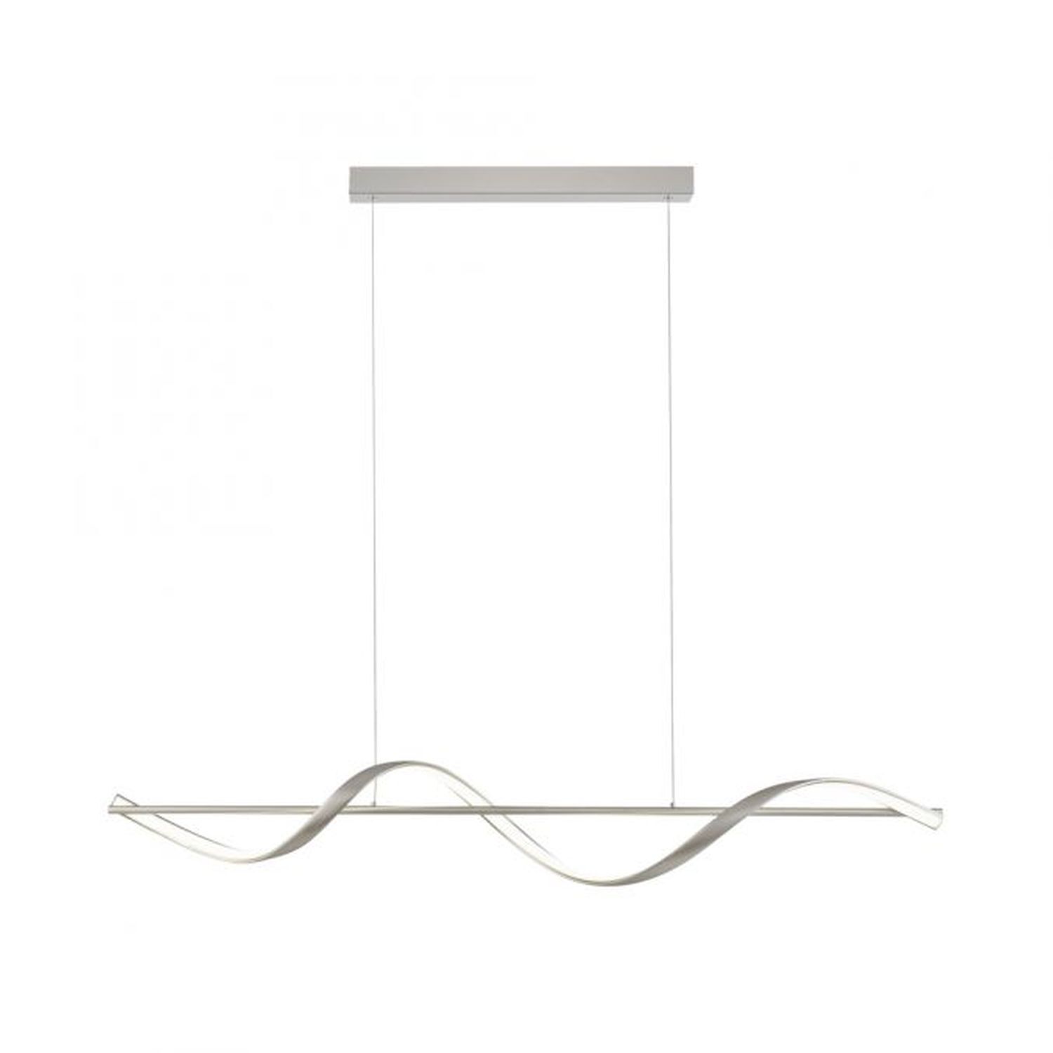LED Pendelleuchte Silber Fernbedienung 121 cm dimmbar