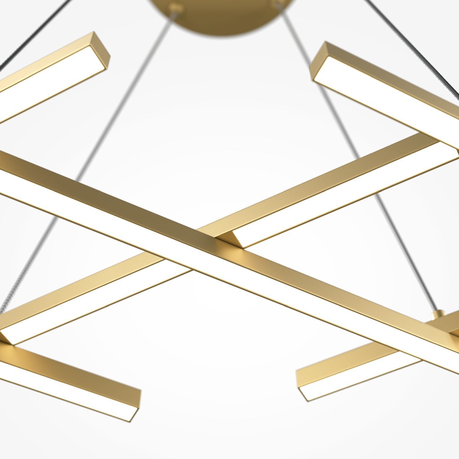 LED Pendelleuchte Aluminium H: max. 305,7 cm in Messing