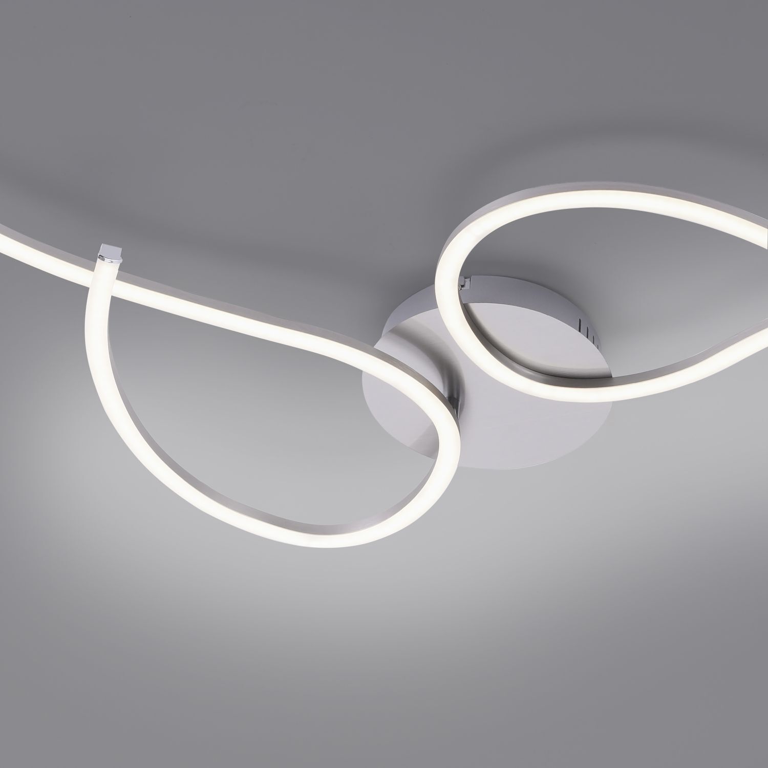LED Deckenleuchte flexibel Stahl Metall warmweiß 14 W