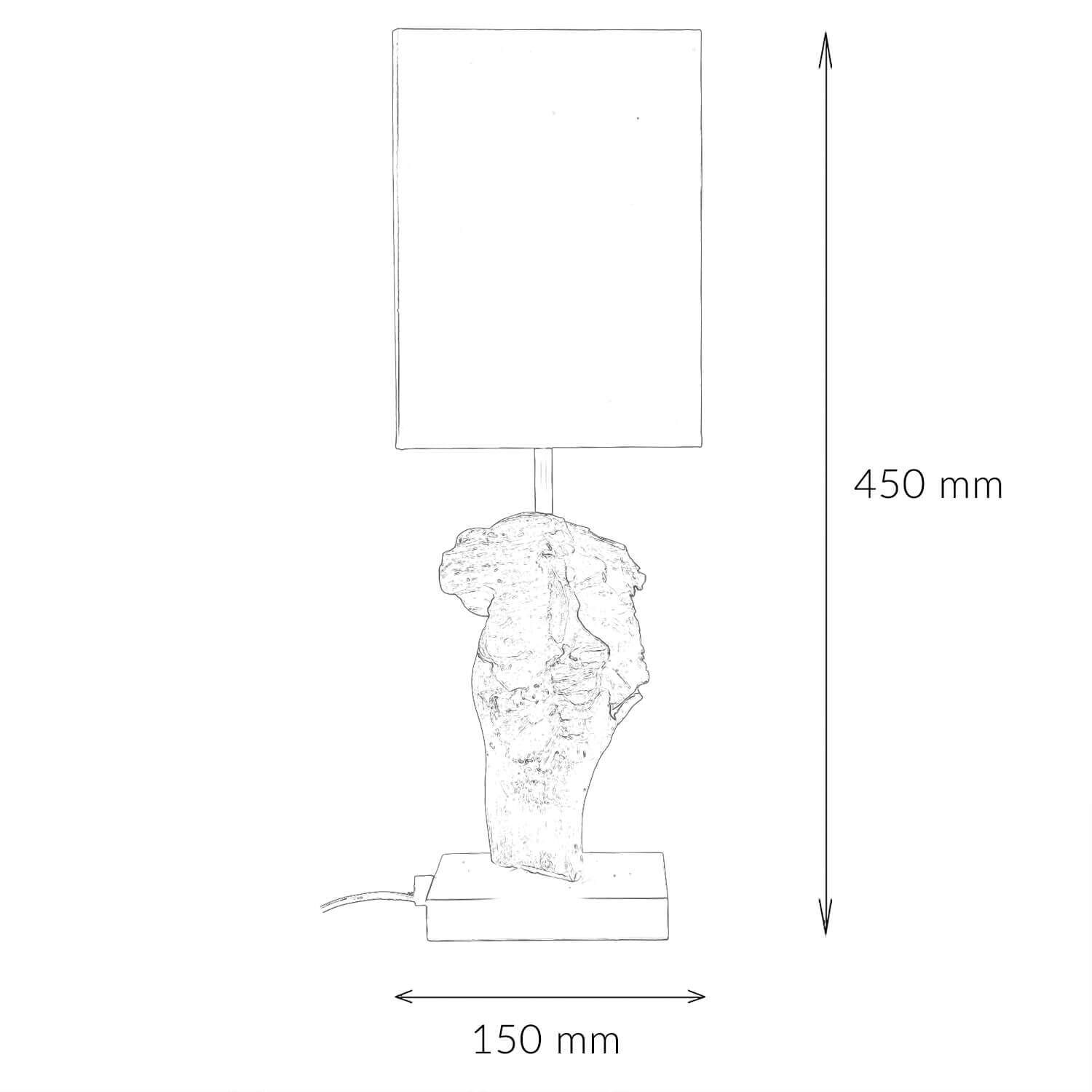 Tischleuchte Modern kunstvoll 45cm Tischlampe Natur Diagramm, Handlung
