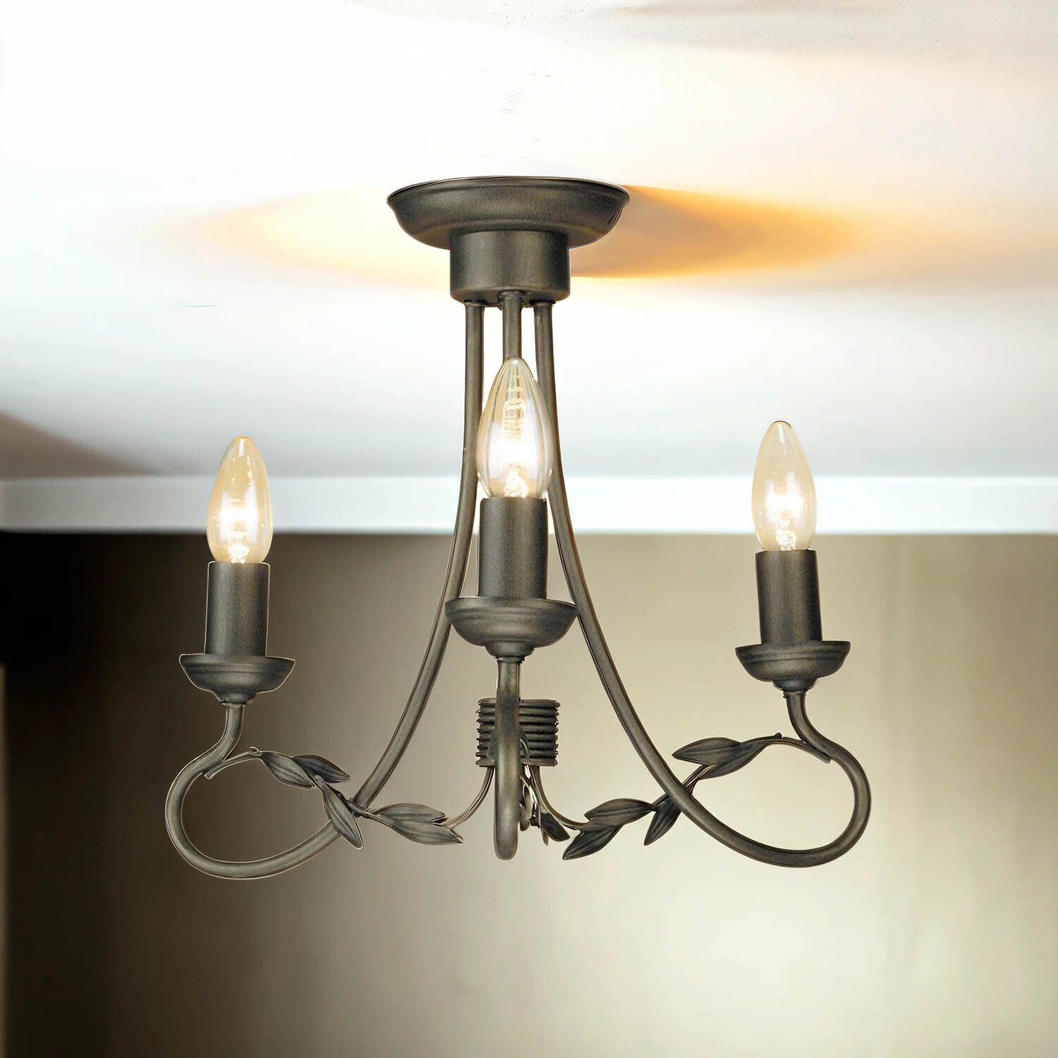 Kronleuchter GOTICA 6 Gold Schwarz kürzbar Lampe Leuchter, Lampe, Leuchte, Deckenleuchte