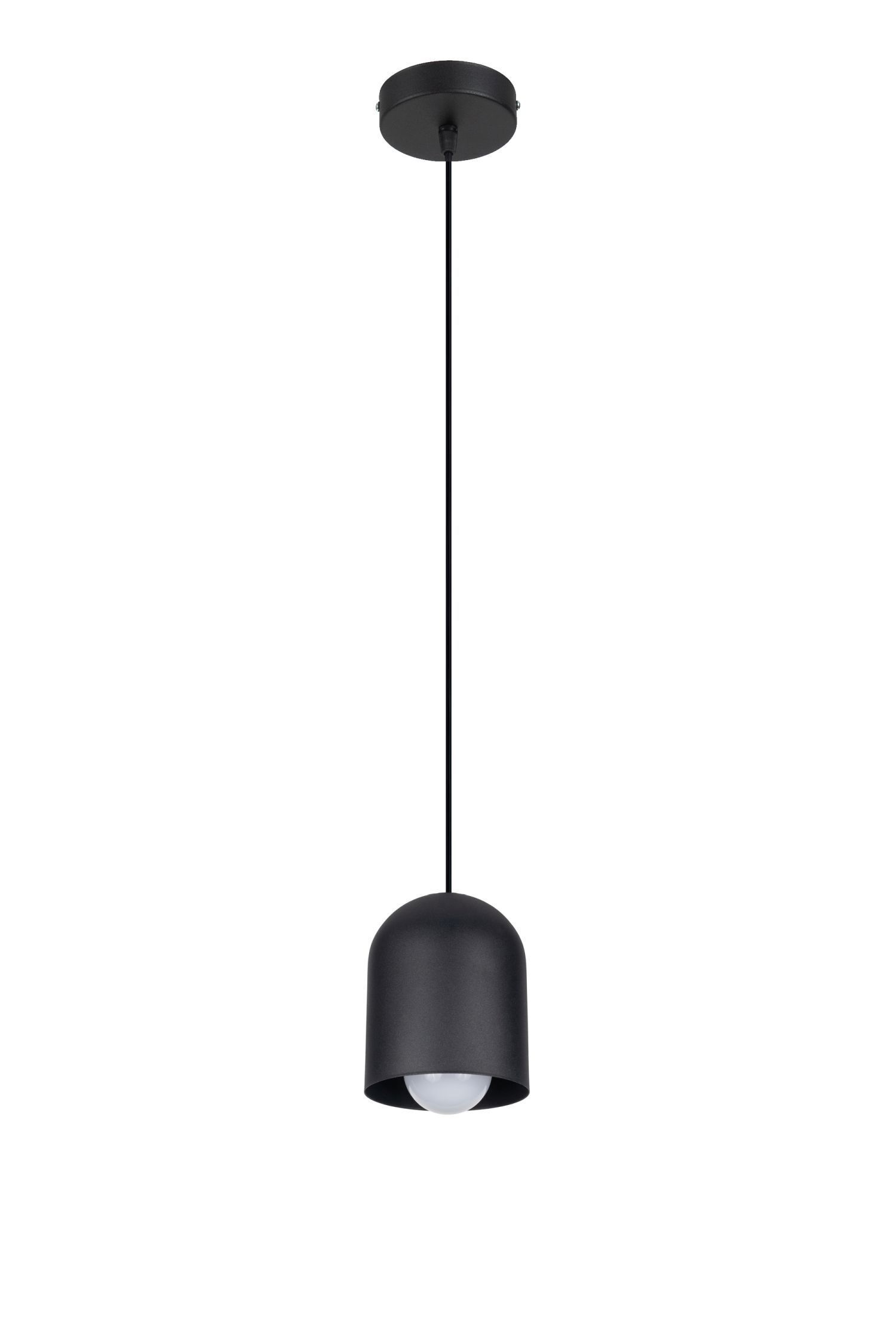 Runde Pendelleuchte Metall Schwarz E27 Ø11 cm Loft Lampe, Deckenleuchte