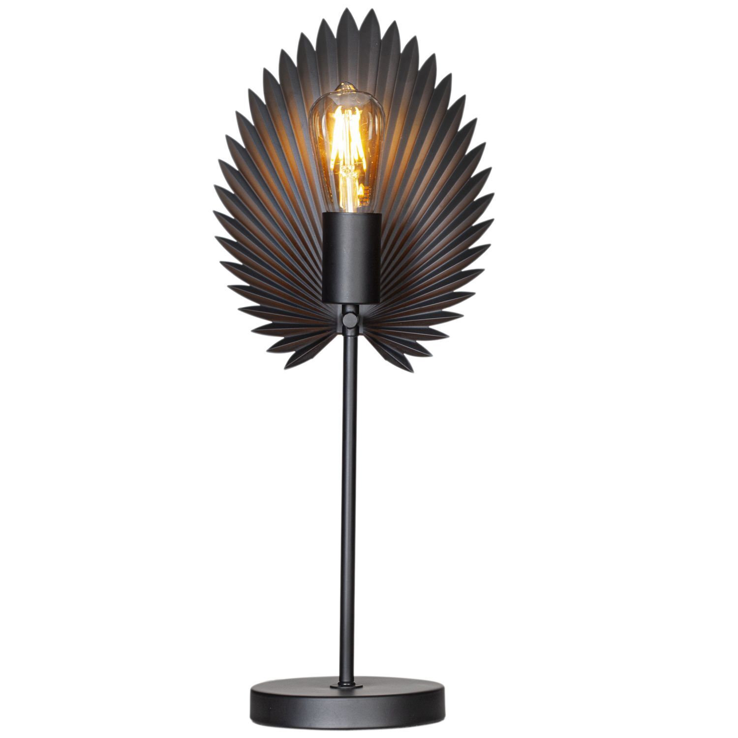 Tischlampe Schwarz Metall 55 cm E27 Kabelschalter