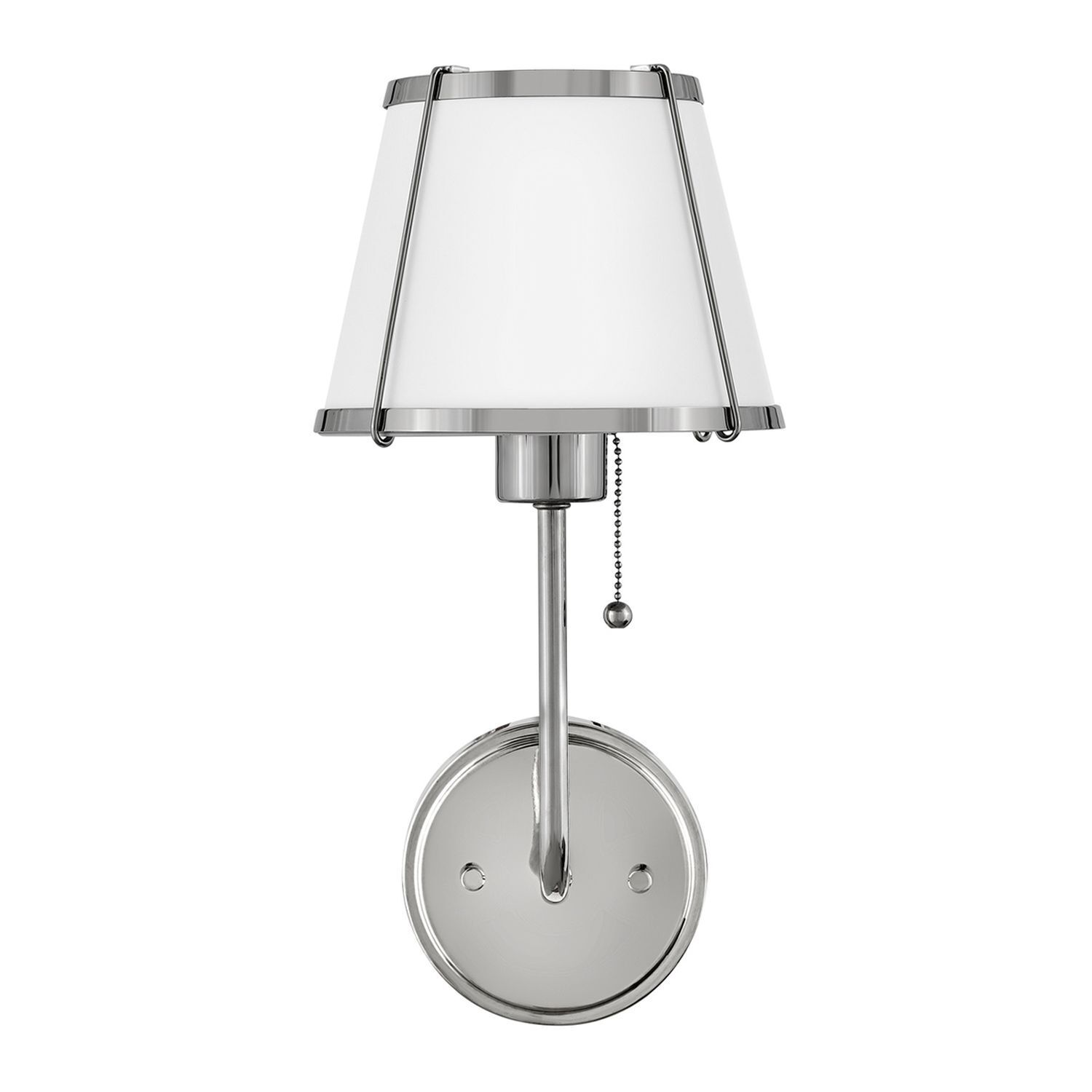 Wandleuchte mit Schalter Metall 40 cm hoch Nickel Weiß Lampe, Tischlampe, Zimmer, Duscharmatur, Lampenschirm