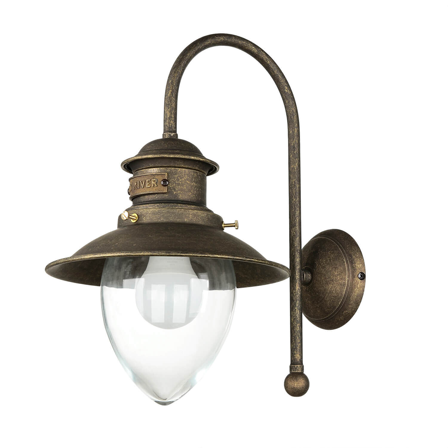 Wandleuchte Echt-Messing in Bronze Antik Al Mare Leuchte, Bronze, Lampe, Zimmer, Duscharmatur