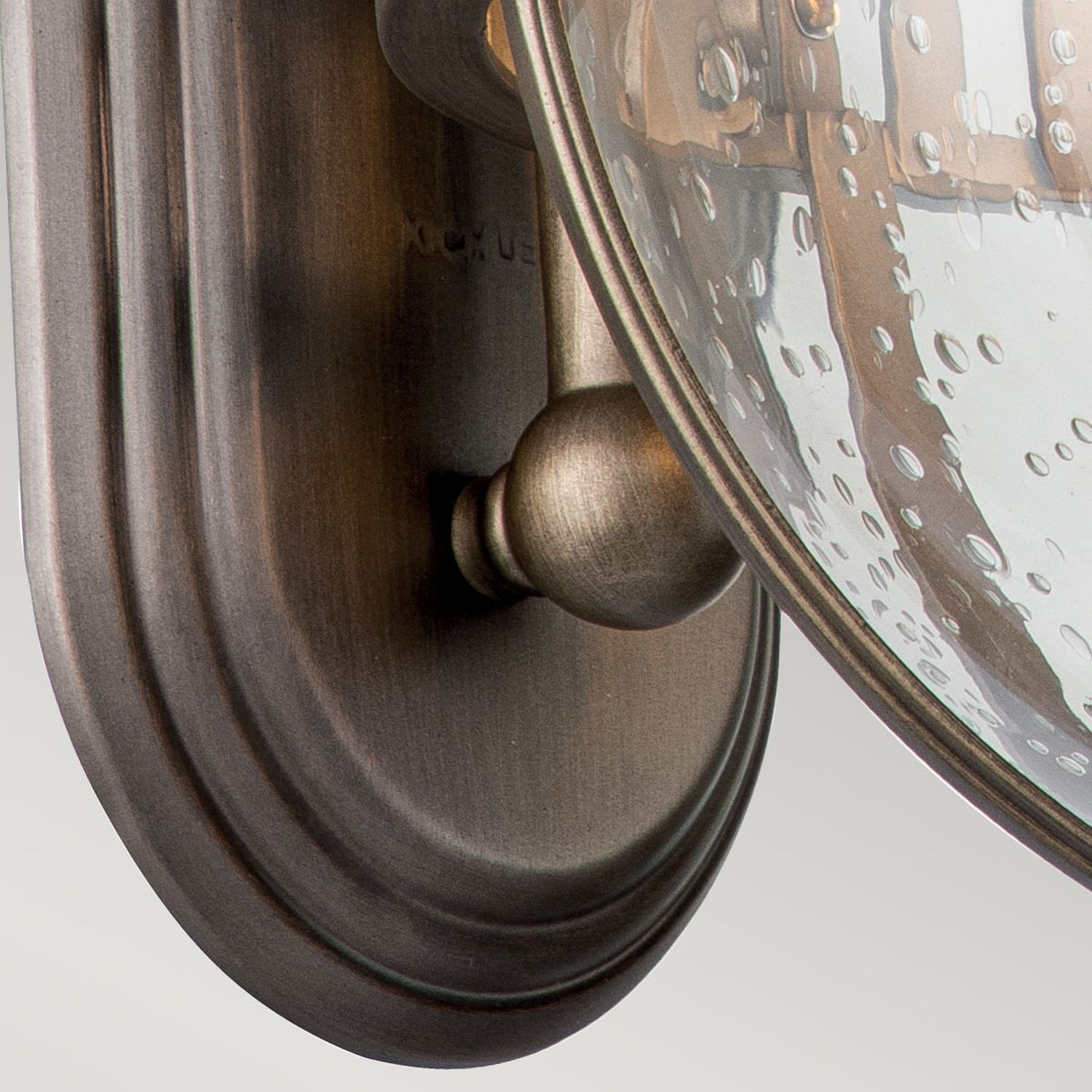 Wandleuchte außen Kugelschirm H: 57,8 cm IP44 E14 Vintage Bronze, Griff