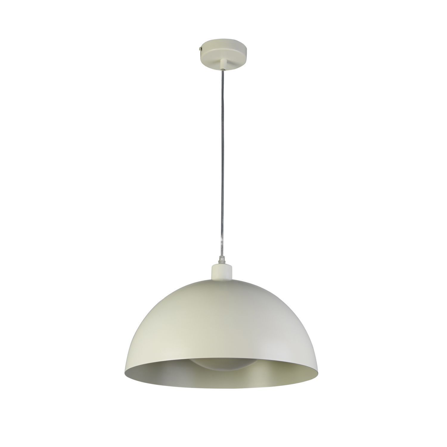 Metall Hängelampe in Creme E27 bis 60 W Ø40 cm rund
