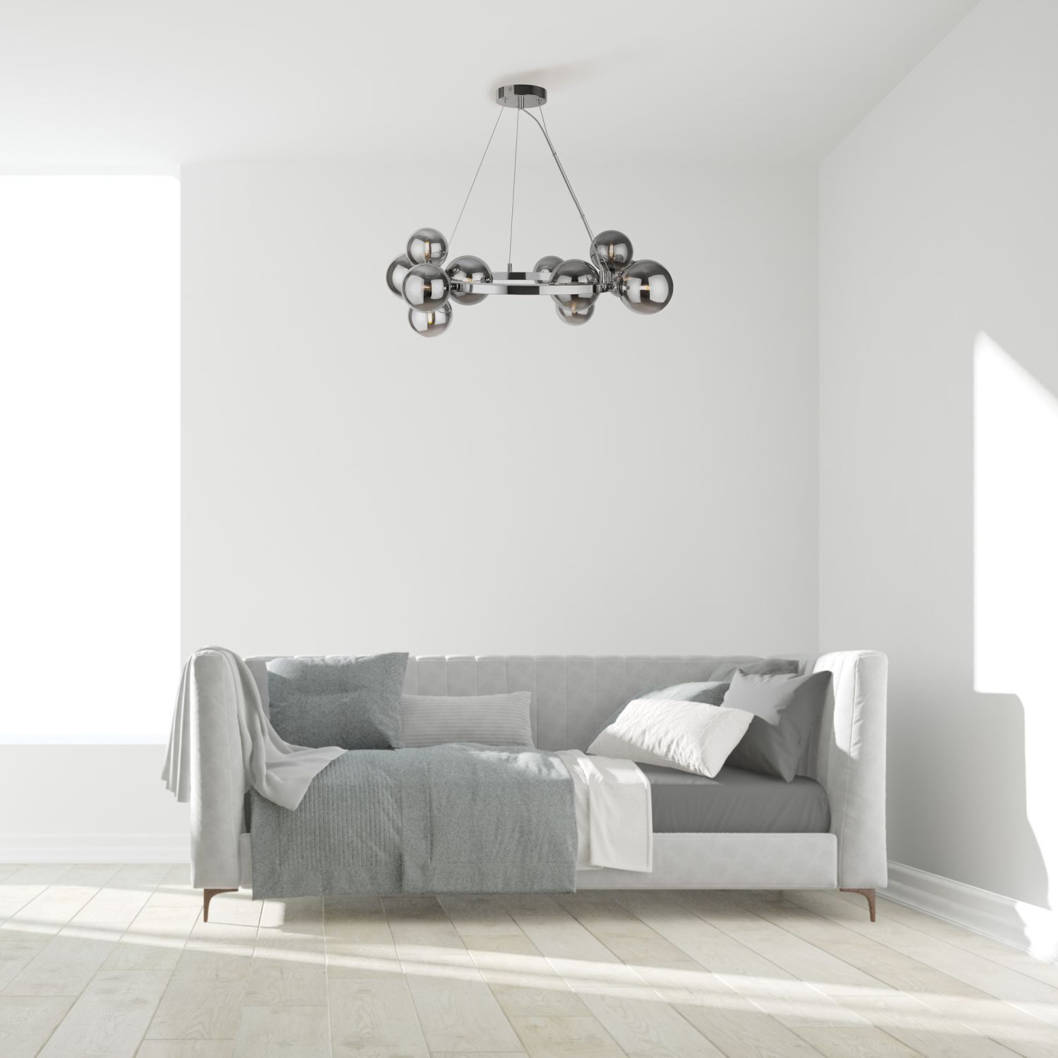 Leuchter, Lampe, Couch, Dekoration für Zuhause, Kissen