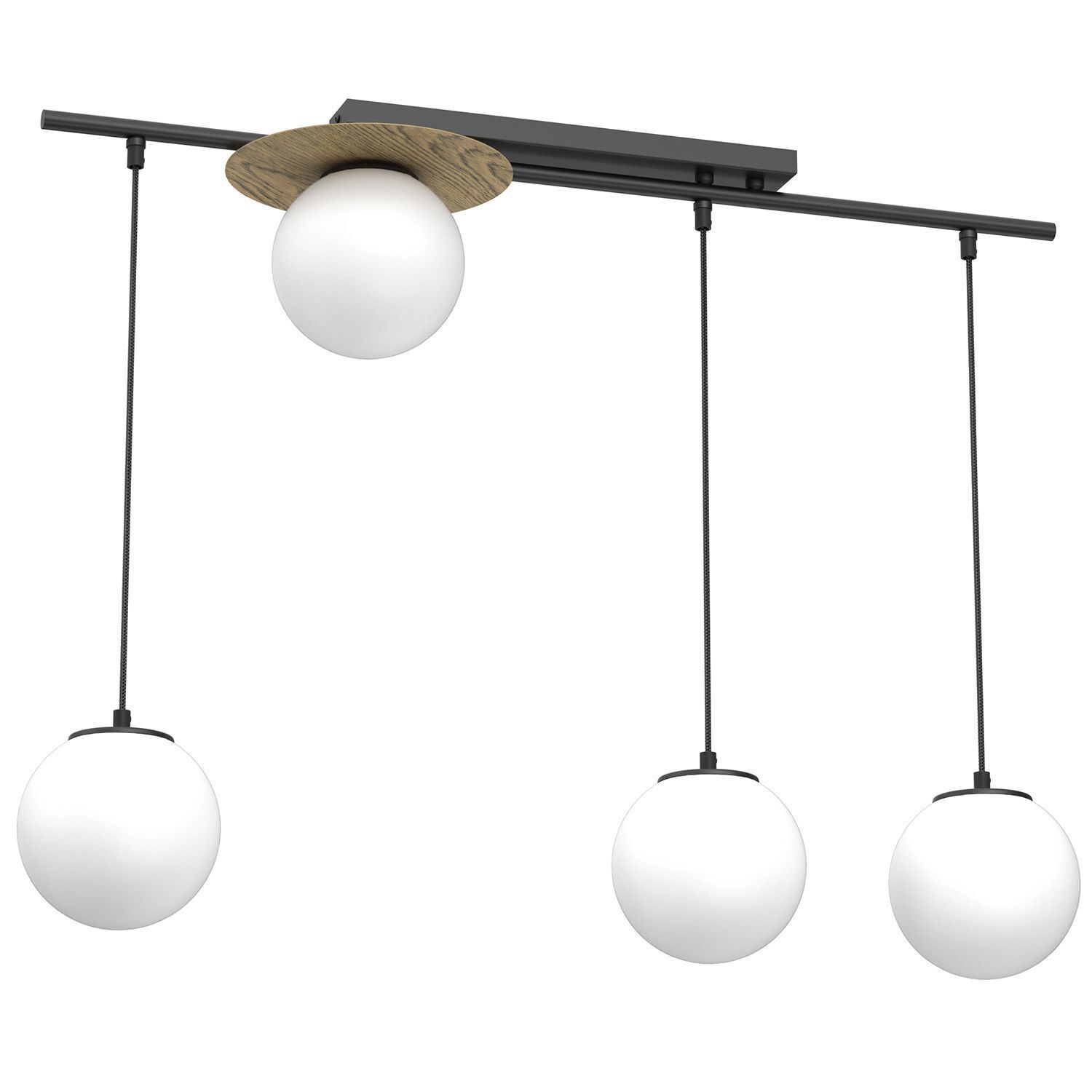 Hängelampe Glas Metall L:89 cm E27 Modern gemütlich
