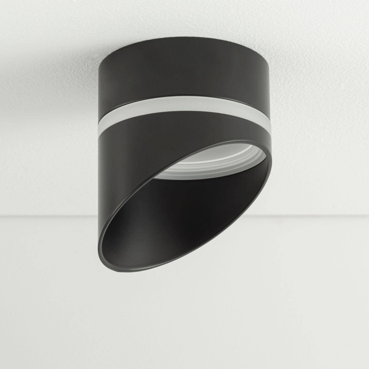 Einbaustrahler GX53 Schwarz H: 12 cm Aluminium Modern