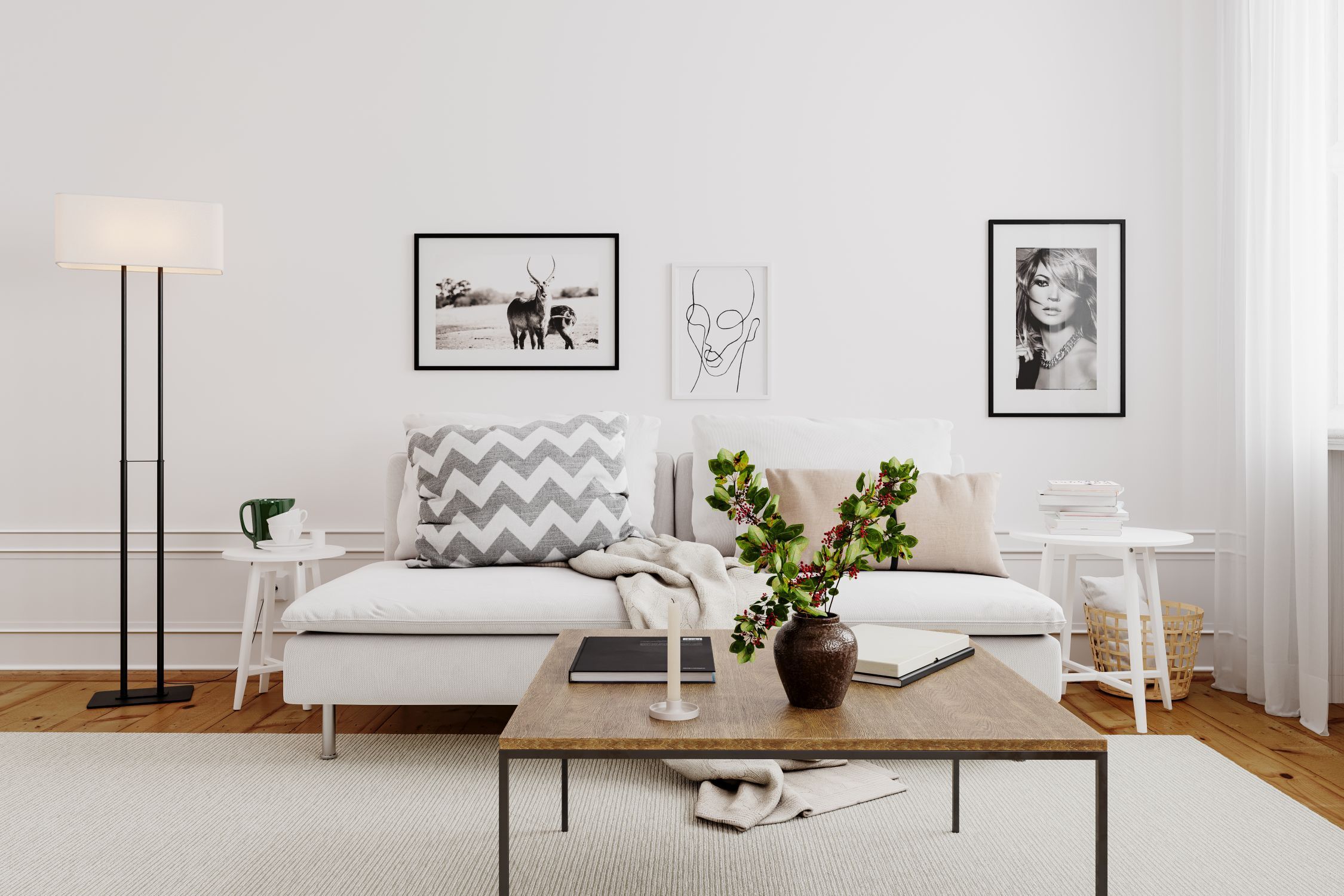 Stehlampe 150 cm klein Schwarz Weiß eckig Stoff Metall E27 Lampe, Dekoration für Zuhause, Tabelle, Wohnzimmer, Kaffeetisch