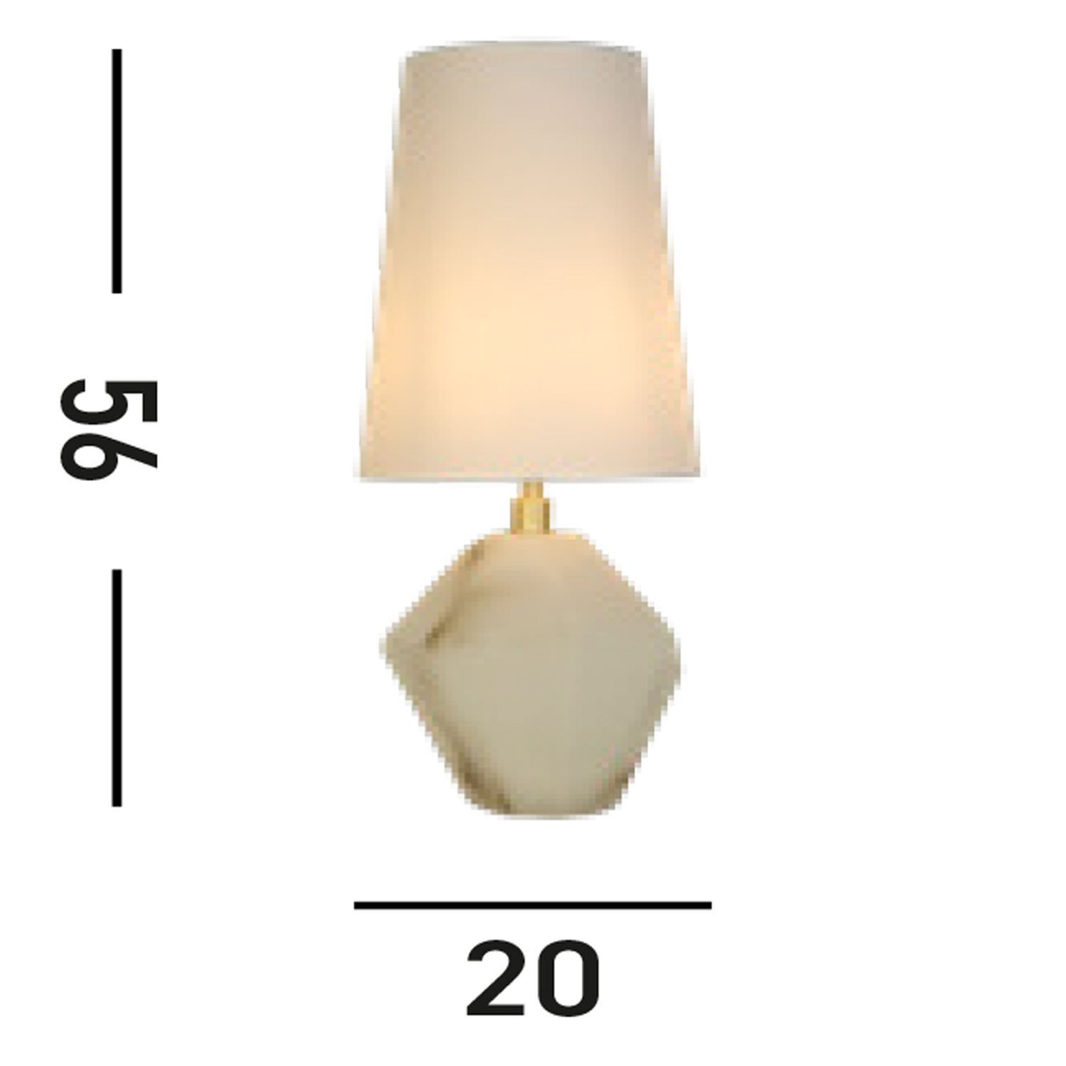 Blendarme Tischlampe Harz Stoff 55,5 cm wohnlich Weiß