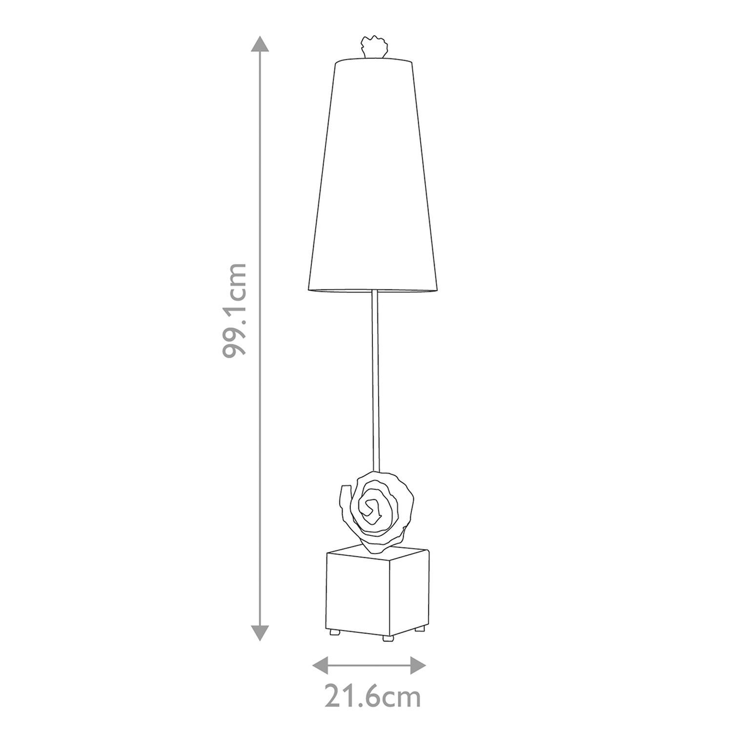 Tischlampe groß 99,1 cm hoch Modern E27 kunstvoll Lampe, Tischlampe, Lampenschirm