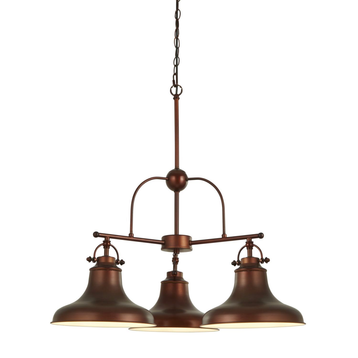 Pendelleuchte Vintage Ø 63 cm 3-flammig E27 Braun