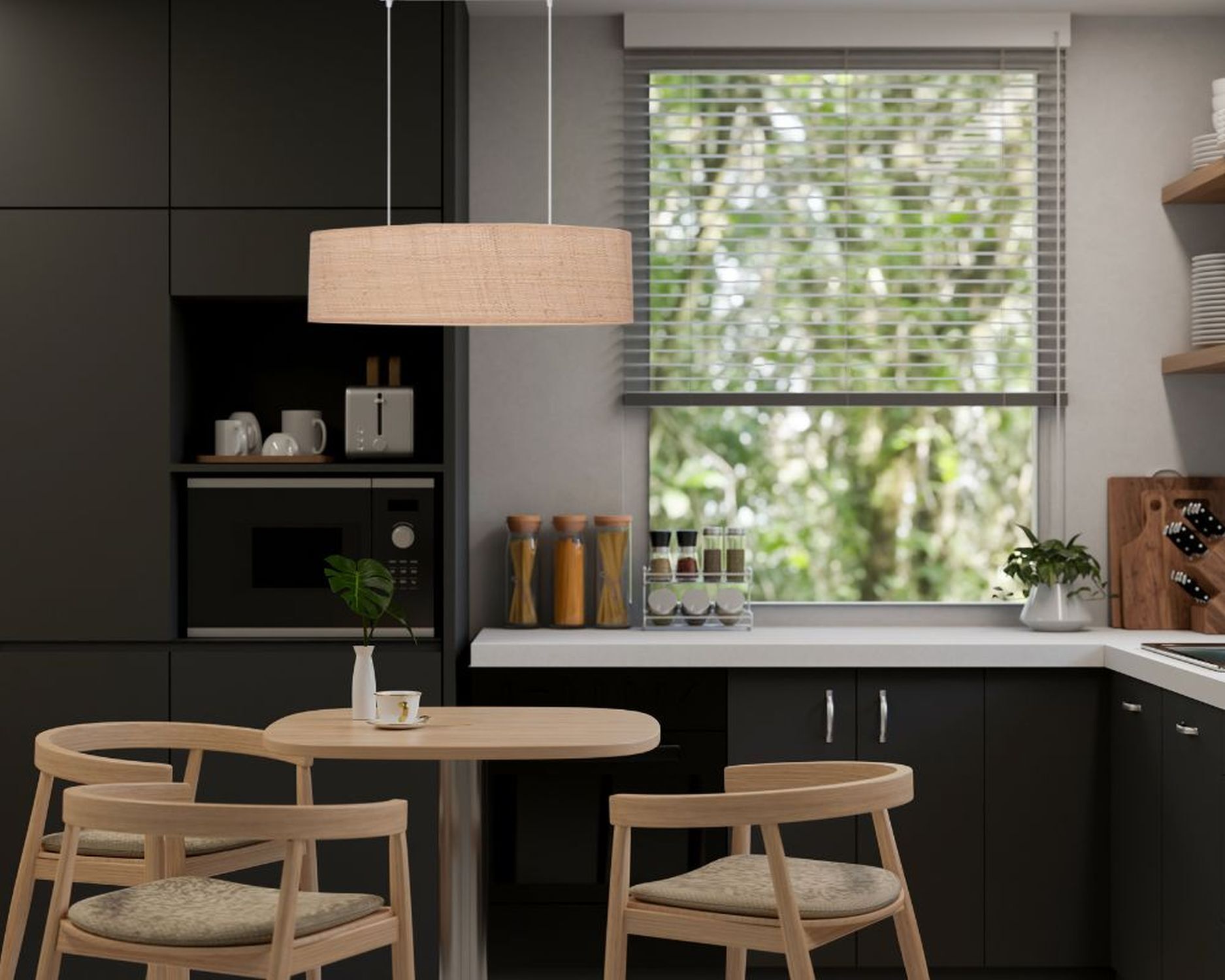 Gemütliche Hängelampe Stoff Natur 2-flammig E27 70 cm Innenarchitektur, Inneneinrichtung, Esstisch, Mobiliar, Lampe