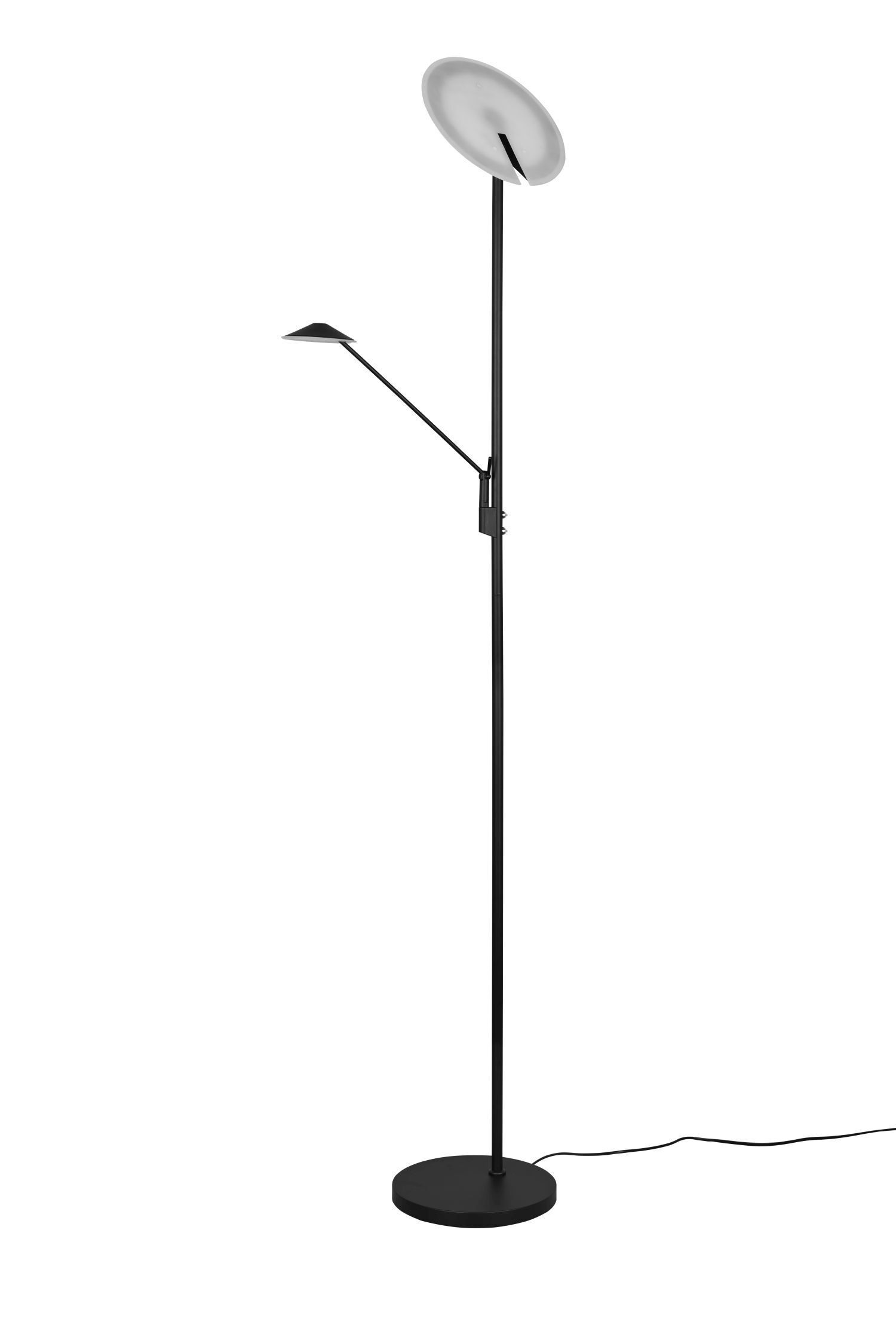 Dimmbare LED Stehlampe flexibel 180 cm Schwarz Lesen Lampe, Lampenschirm