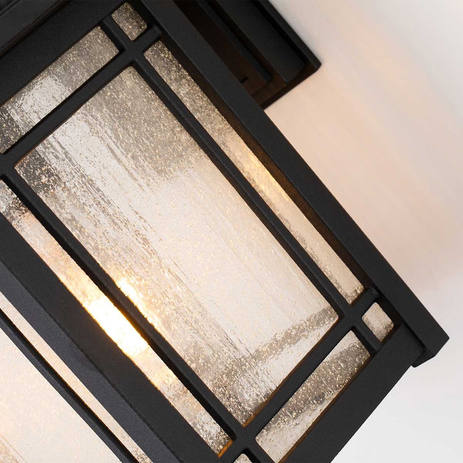 Außenwandlampe Rustikal H: 32,6 cm IP44 Schwarz