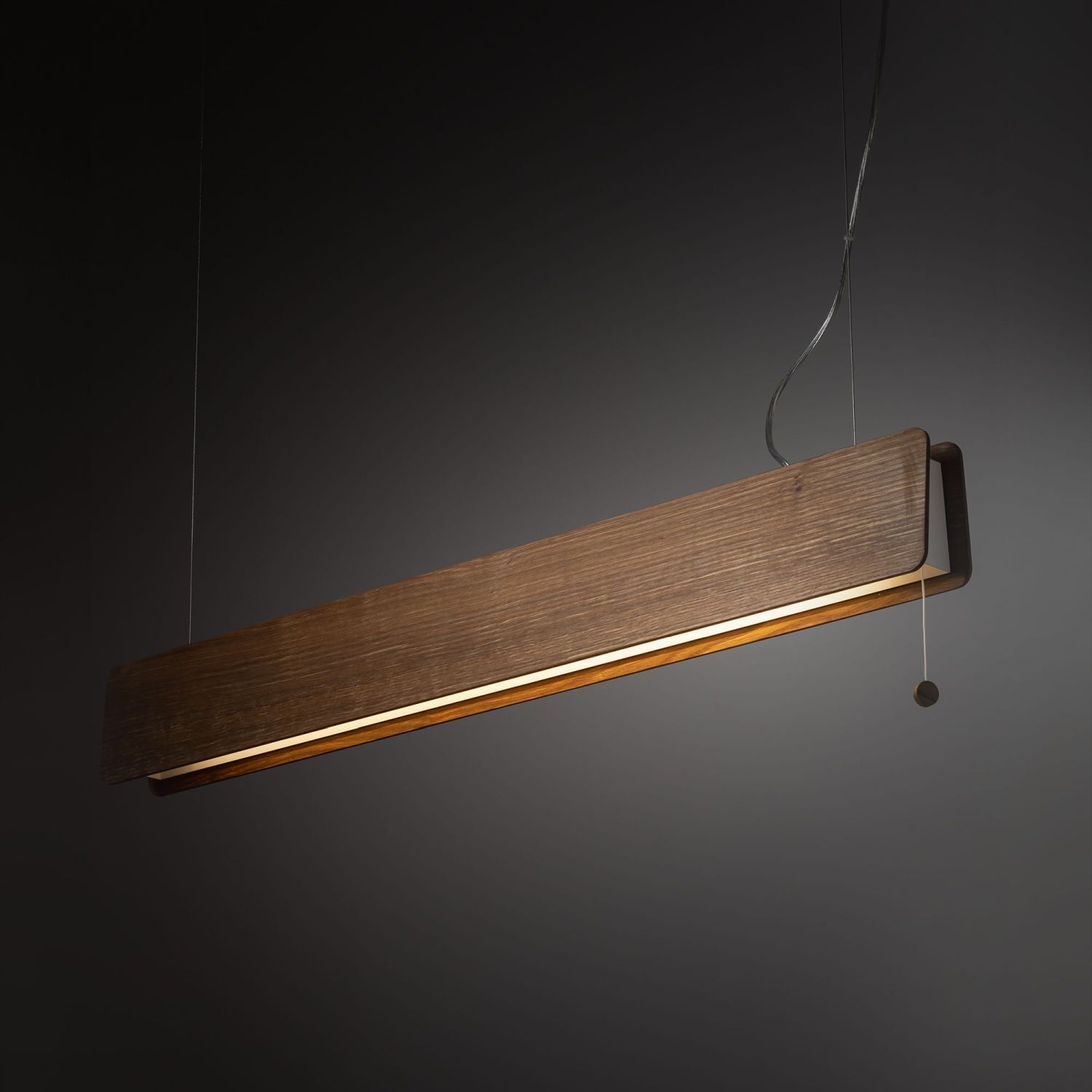 Hängeleuchte Holz Metall inkl. T8 LED 3000 K 2300 lm hängende lampe, Holzlampe, Pendelleuchte, modern, LED-Leuchte