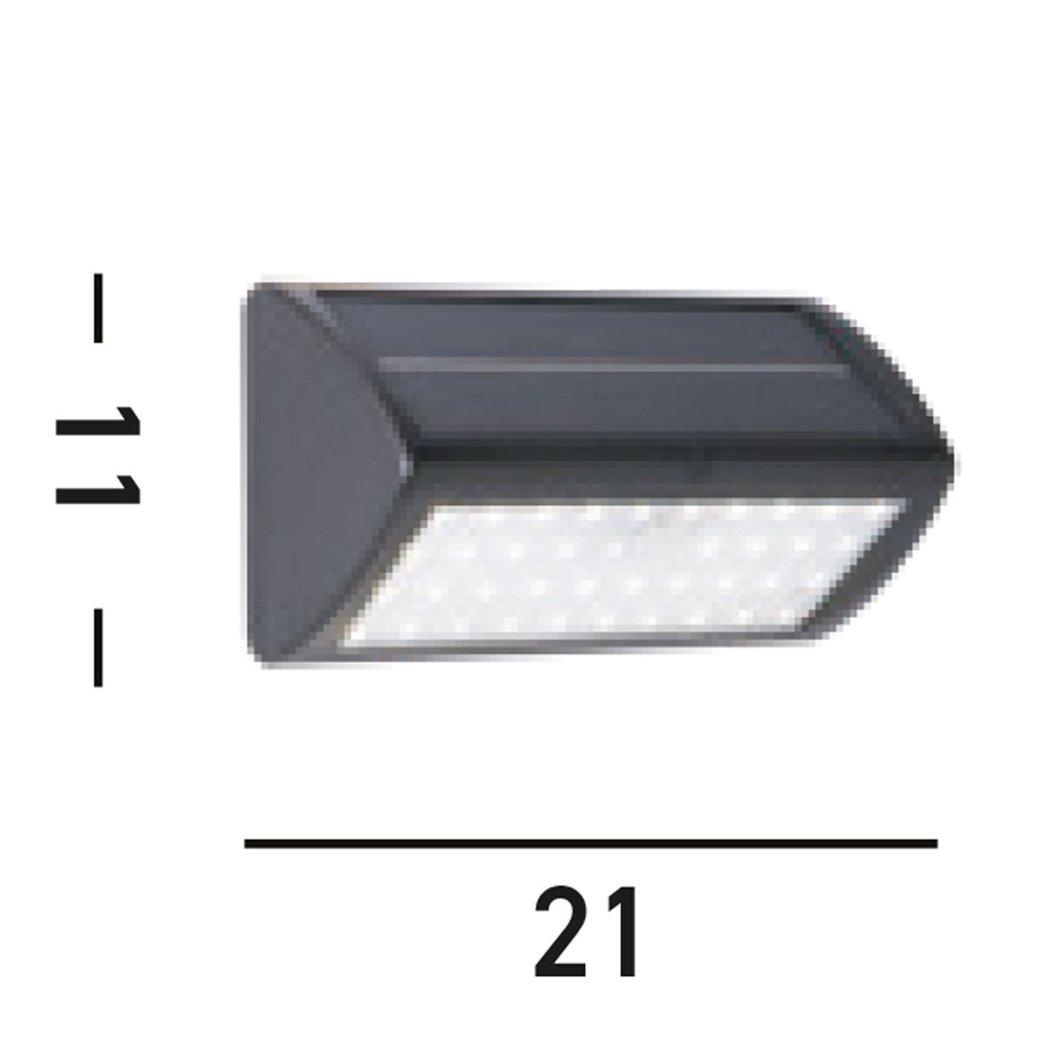 LED Wandleuchte Solar Schwarz 5 W IP44 Bewegungsmelder