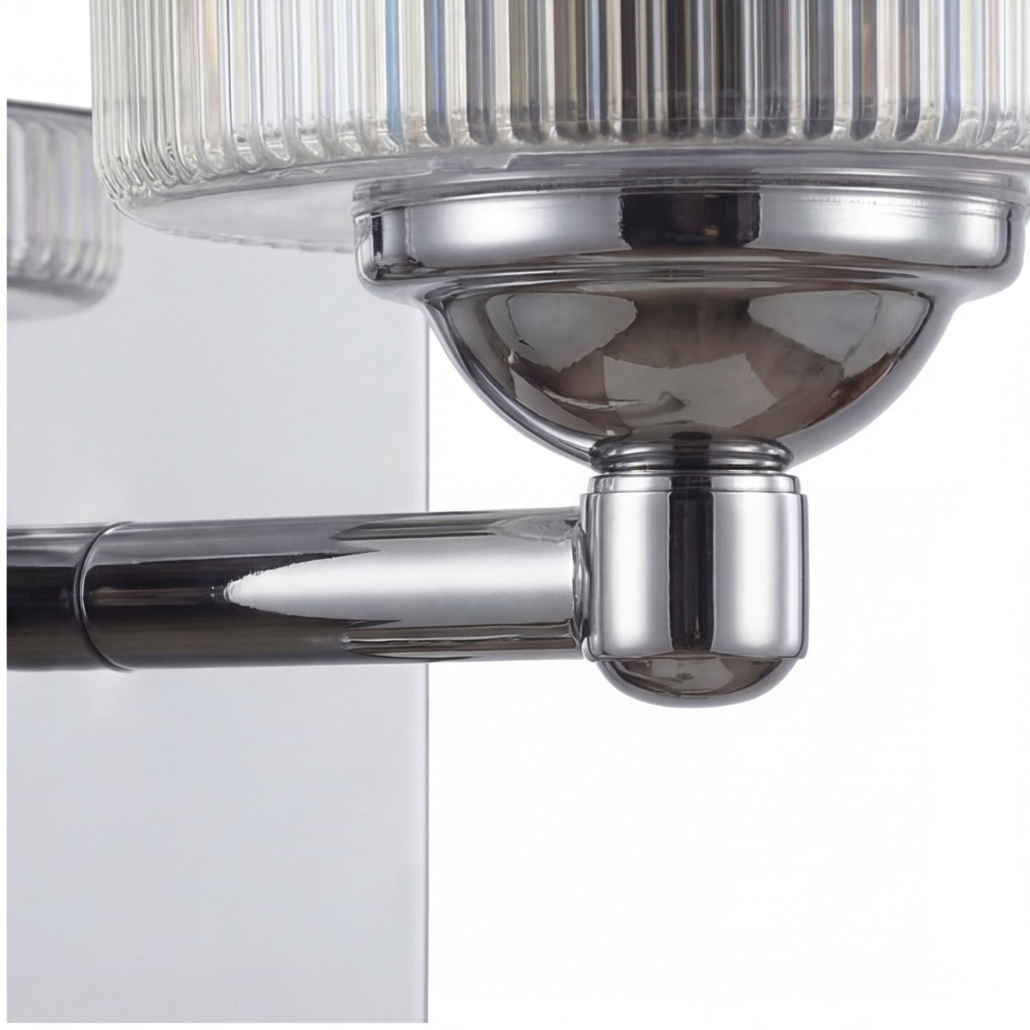 Edelstahl, Wandlampenarm, Glaskomponente, Chrom, Rundkopfbajonett