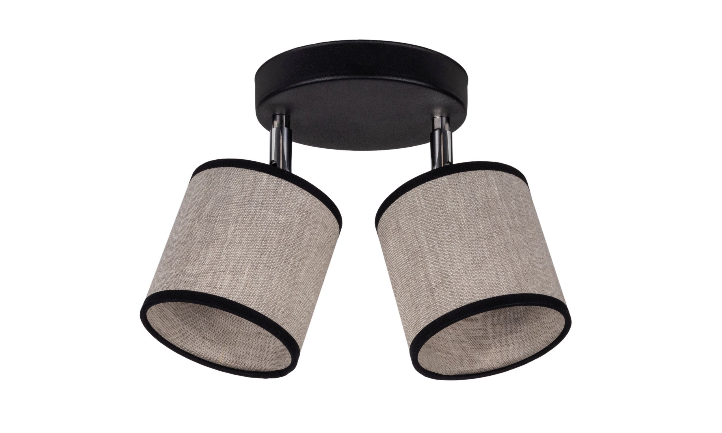 Verstellbarer Deckenstrahler blendarm Stoff E14 2-flmg