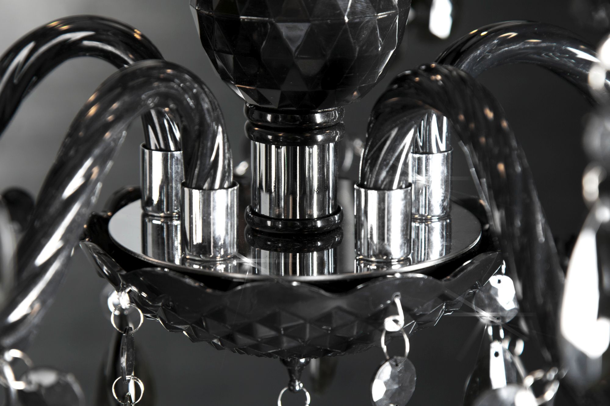 Imposant Pendellampe Klassisch E14 Schwarz Acryl Leuchter, Lampe, Sinken, Waschbeckenhahn, Rauchrohr