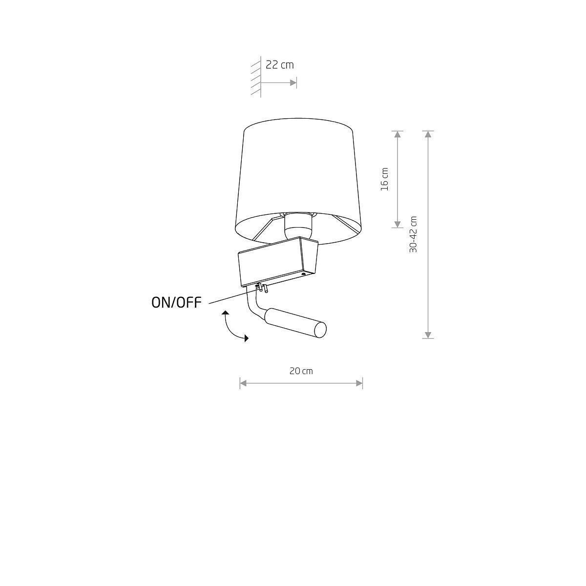 Wandlampe, Wandlampe mit Schalter, Schreibtischlampe, Standleuchte, Lampenschirm, Metallarm, weiß, 2 Farben?