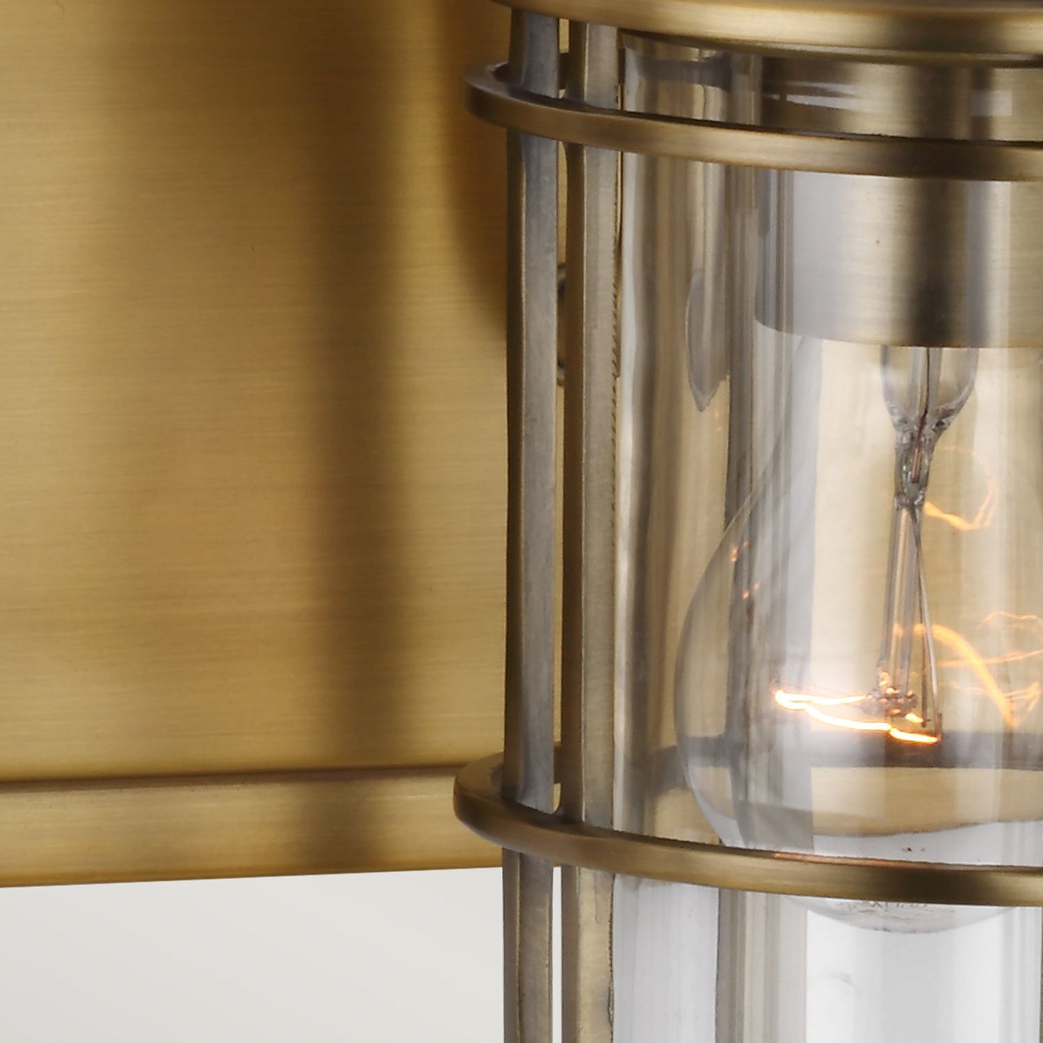 Badezimmerlampe Spiegel Metall Glas E27 IP44 54,3 cm breit