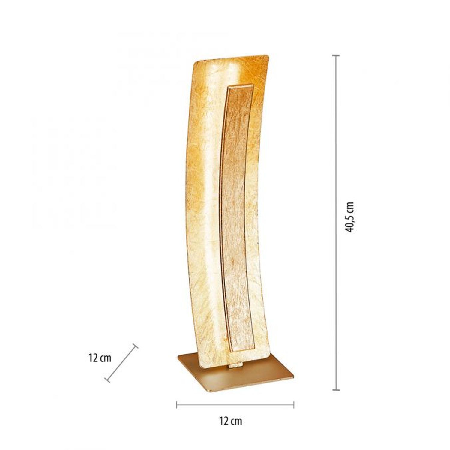 Elegante LED Tischlampe warmweiß 40,5 cm in Blattgold