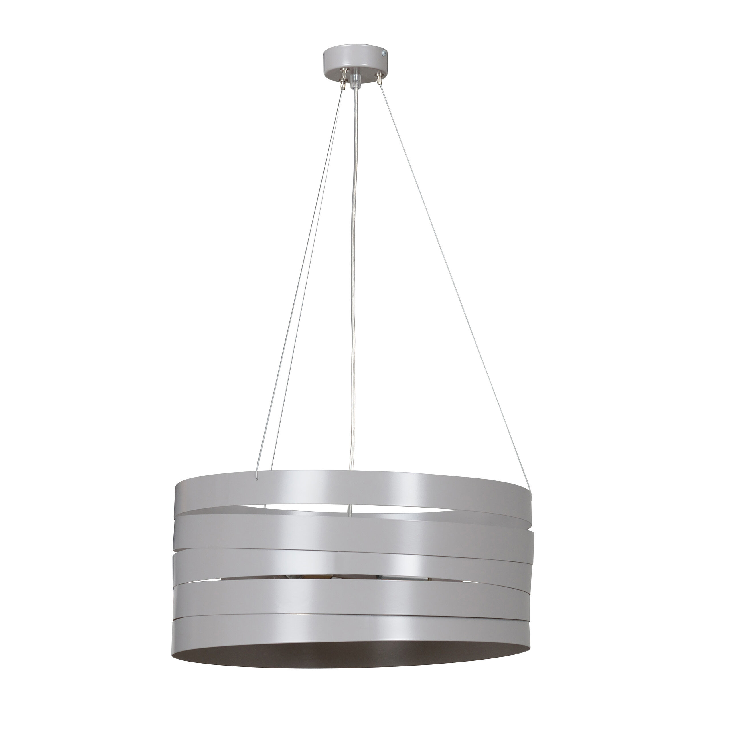 Pendelleuchte DONNA Grau verstellbar Metall Ø45cm Leuchter, Lampe, Leuchte