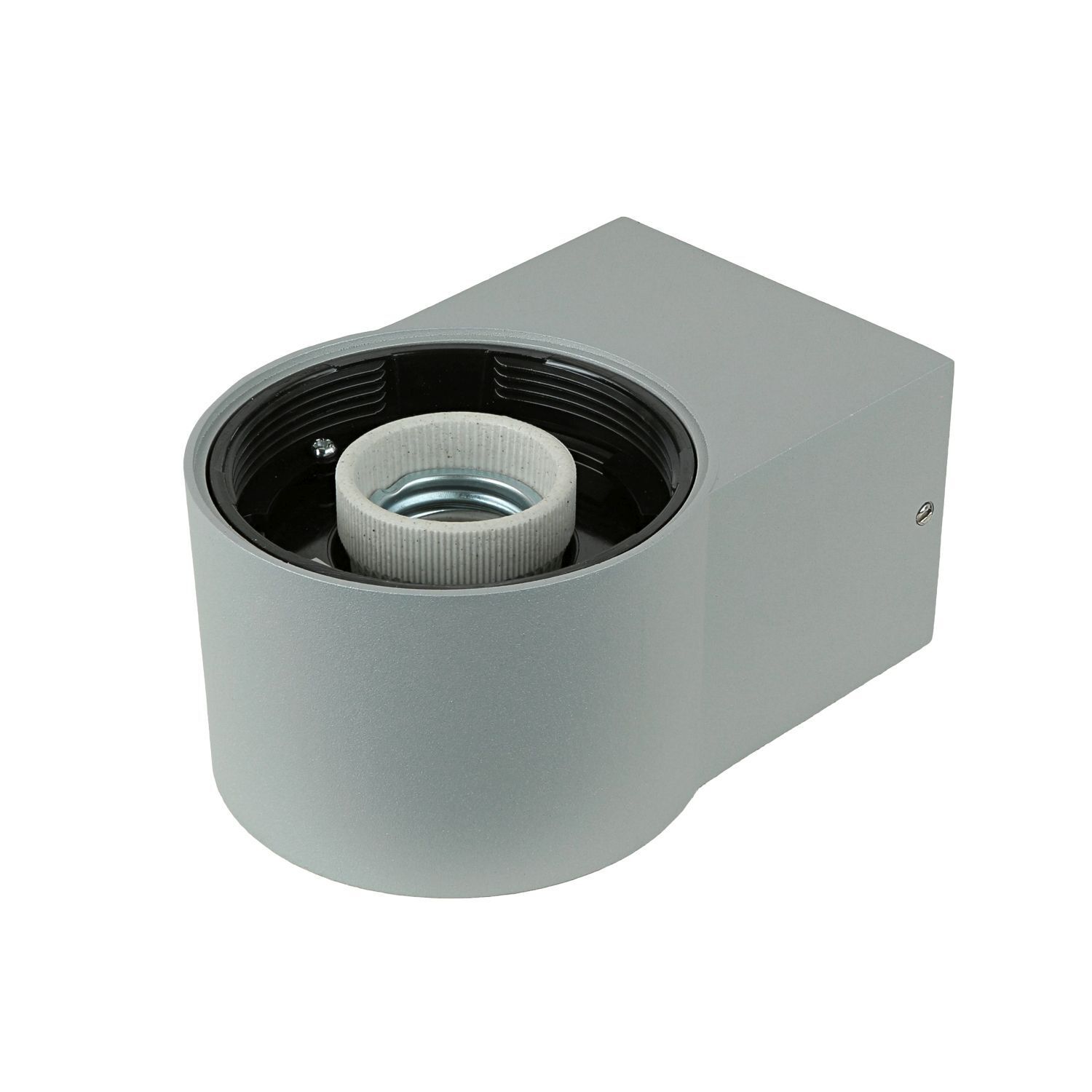 Beleuchtungszubehör, Lampentülle, Drehknopf, Graugehäuse, Montagebox