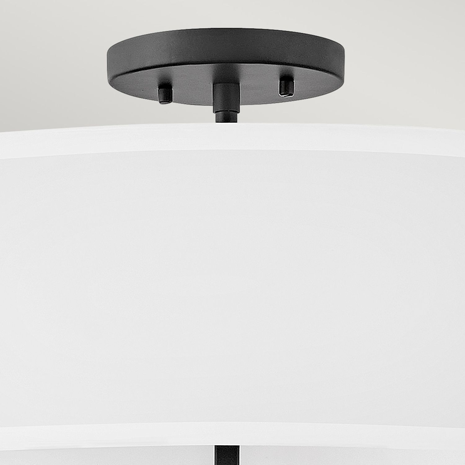 Deckenleuchte Weiß Schwarz Ø 58,4 cm Stoff Metall 4x E14