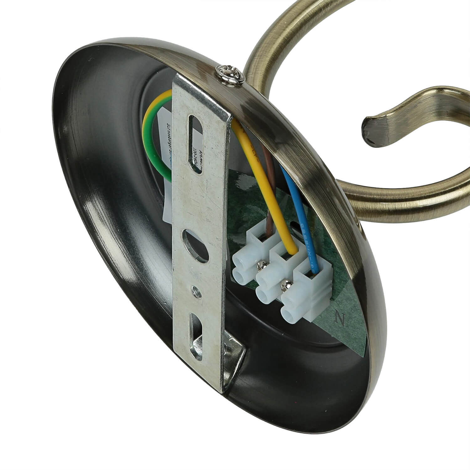 Wandleuchte ELISETT mit Glasschirm Antik